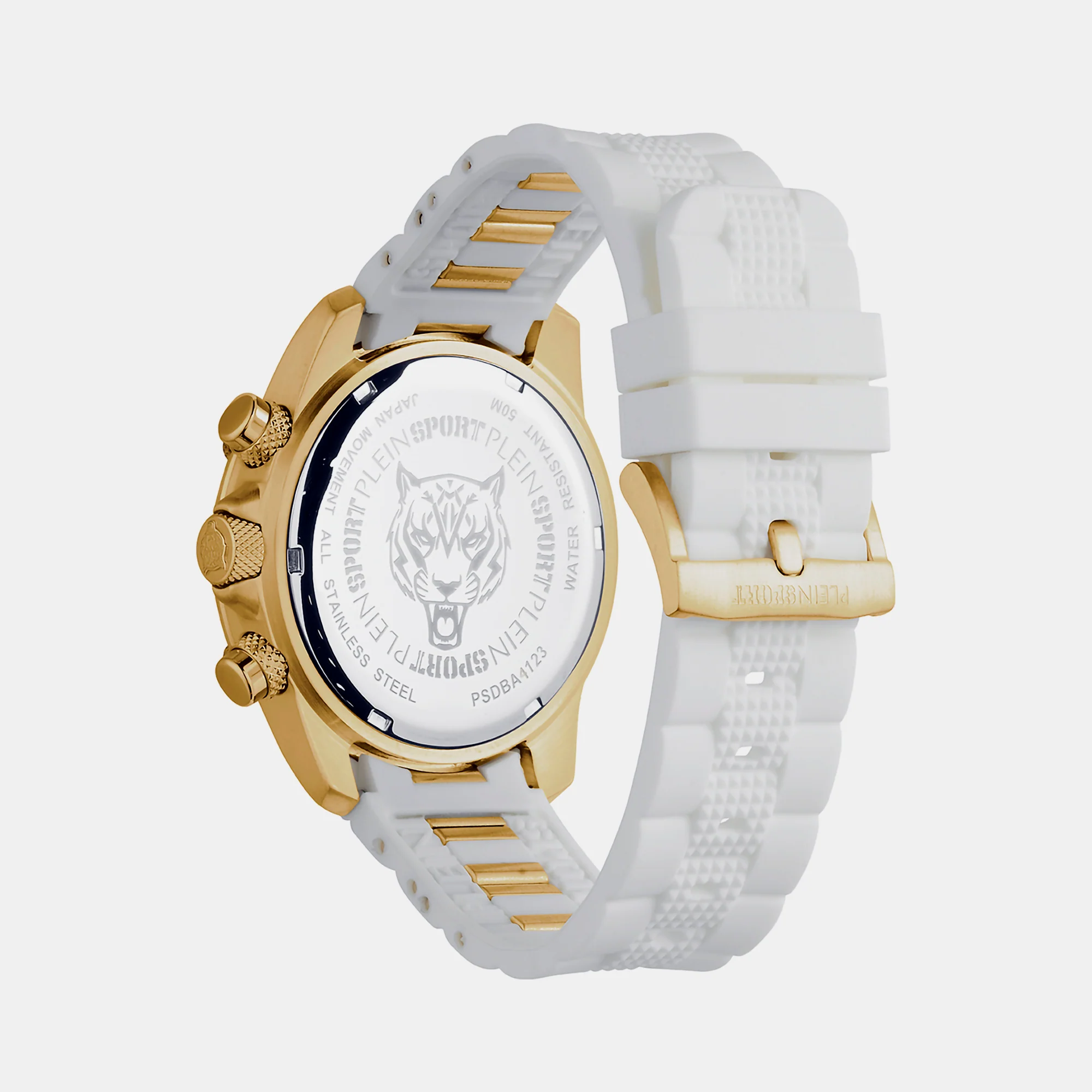 Hurricane Unisex Quartz White Dial Chronograph Silicone Watch PSDBA0423 - Image 2