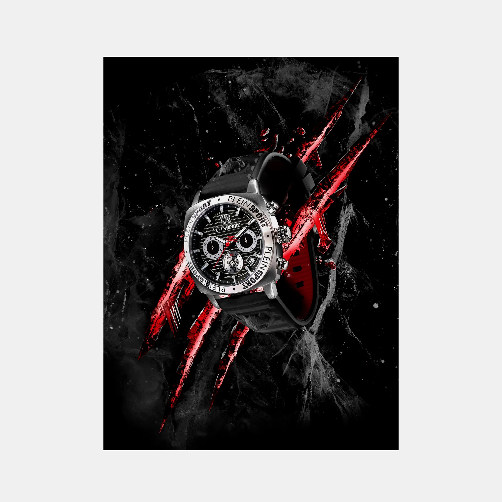 Wildcat Men Quartz Black Dial Chronograph Silicone Watch PSGBA0623 - Image 5