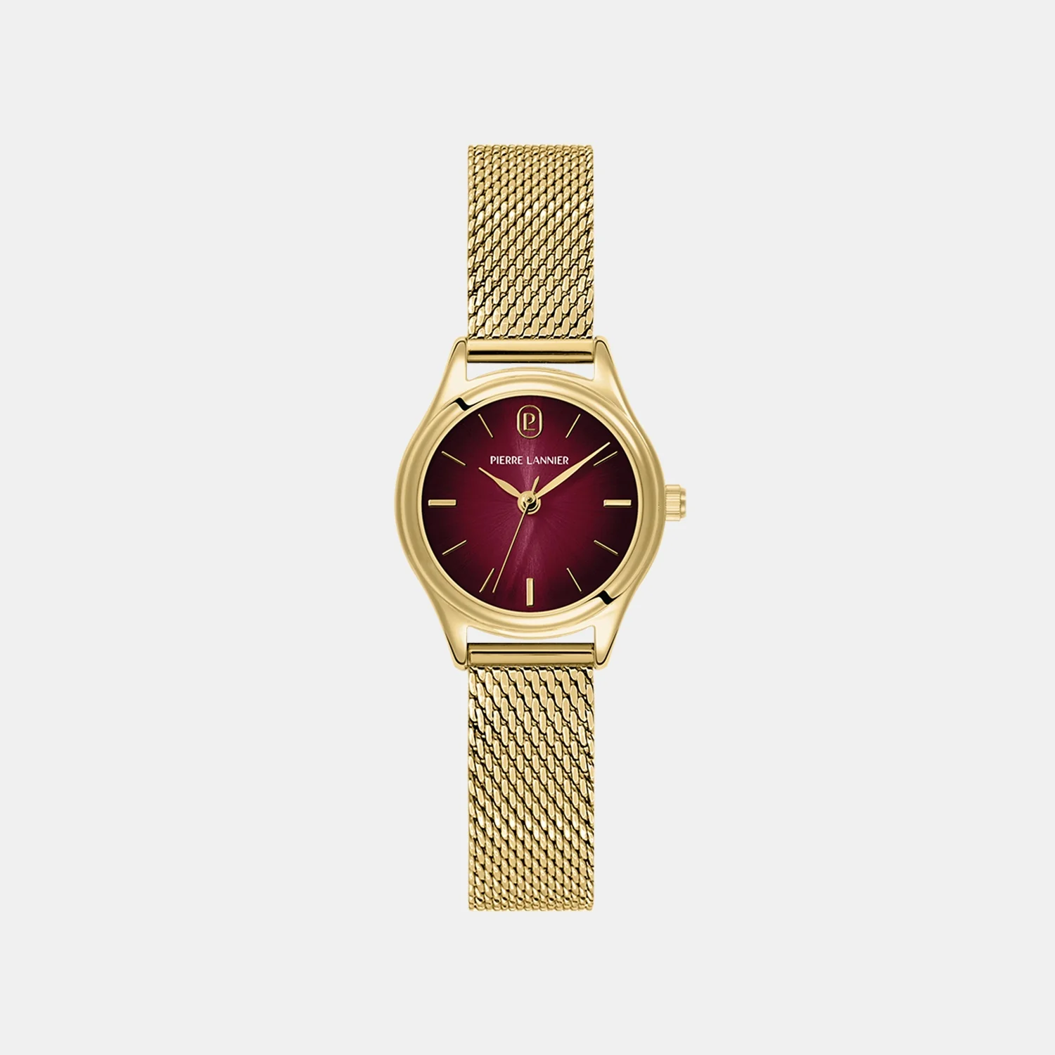 Pya Women Quartz Burgundy Dial Analog Stainless Steel Watch 021K552