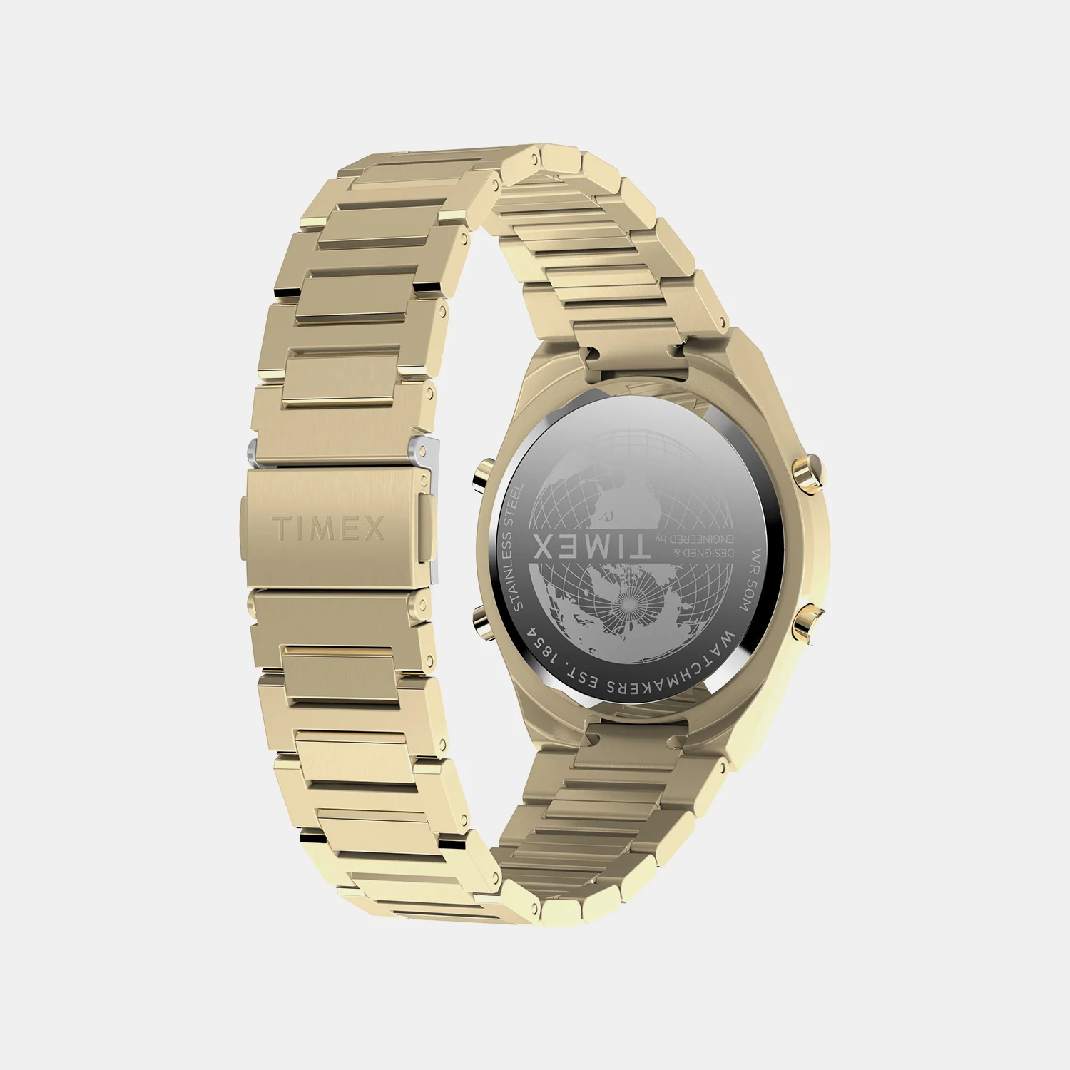 Q Timex Men Quartz Grey Dial Digital Stainless Steel Watch TW2Y09700UJ - Image 4