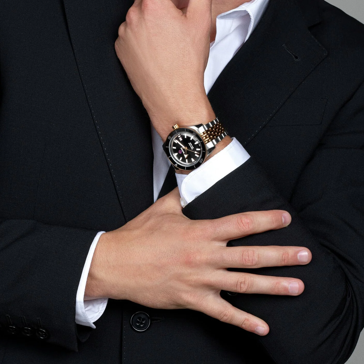 Captain Cook Men Automatic Black Dial Analog Stainless Steel Watch R32137153 - Image 4