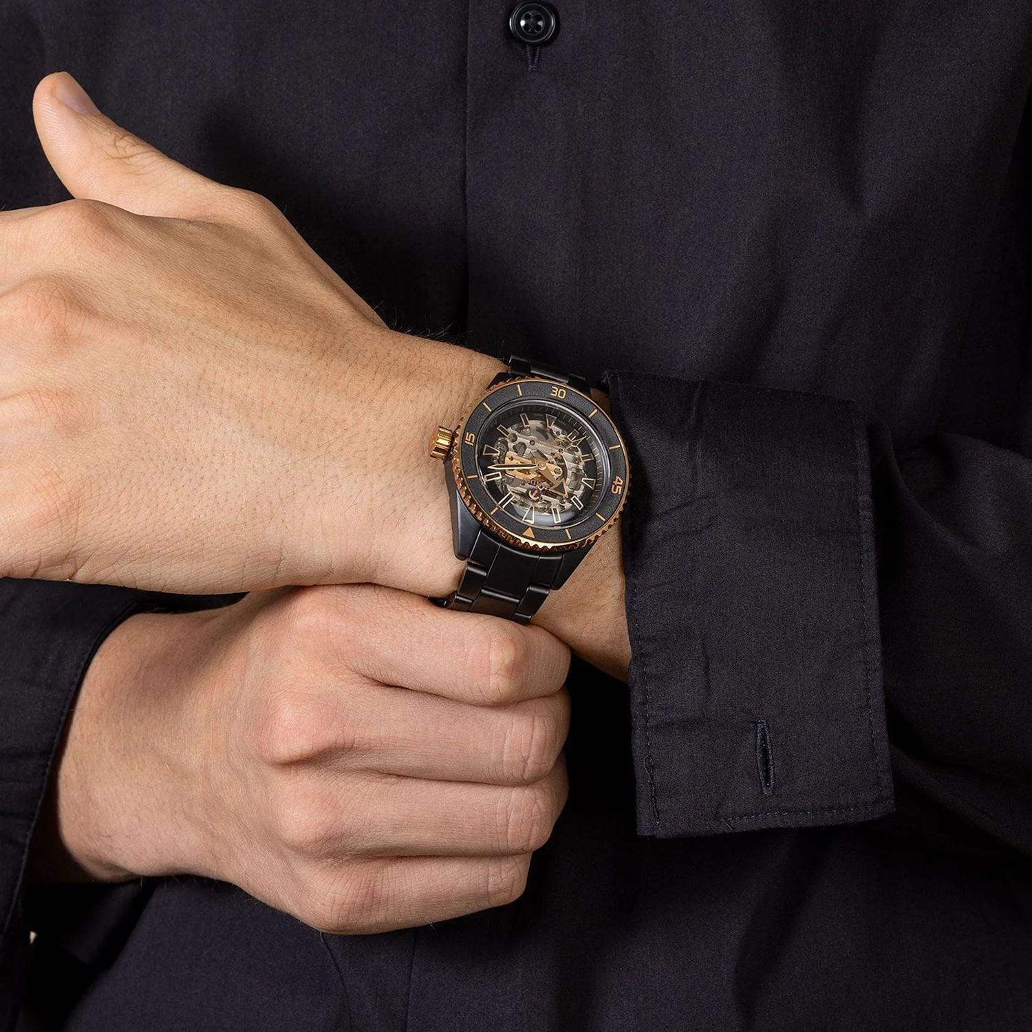 Captain Cook Men Automatic Black Dial Analog Titanium Watch R32192152 - Image 5