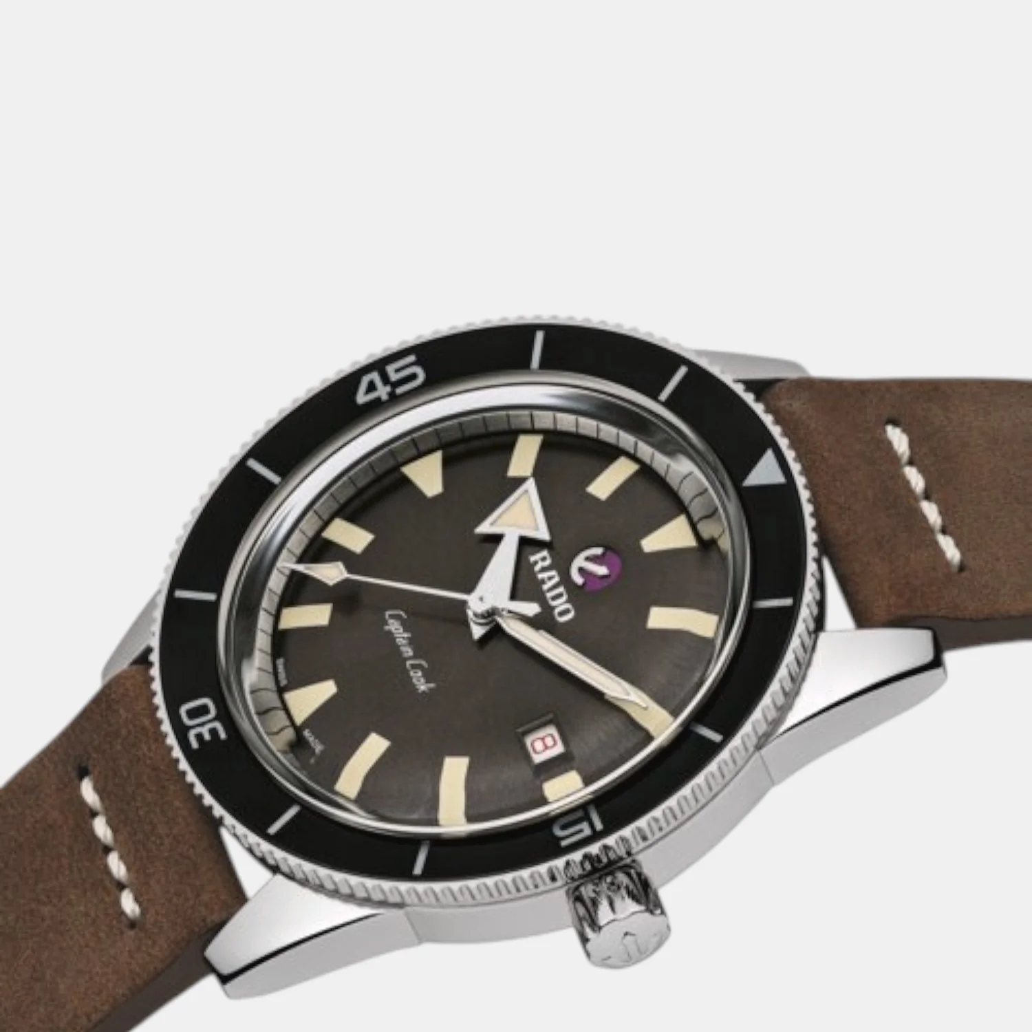 Captain Cook Men Automatic Brown Dial Analog Leather Watch R32505305 - Image 2