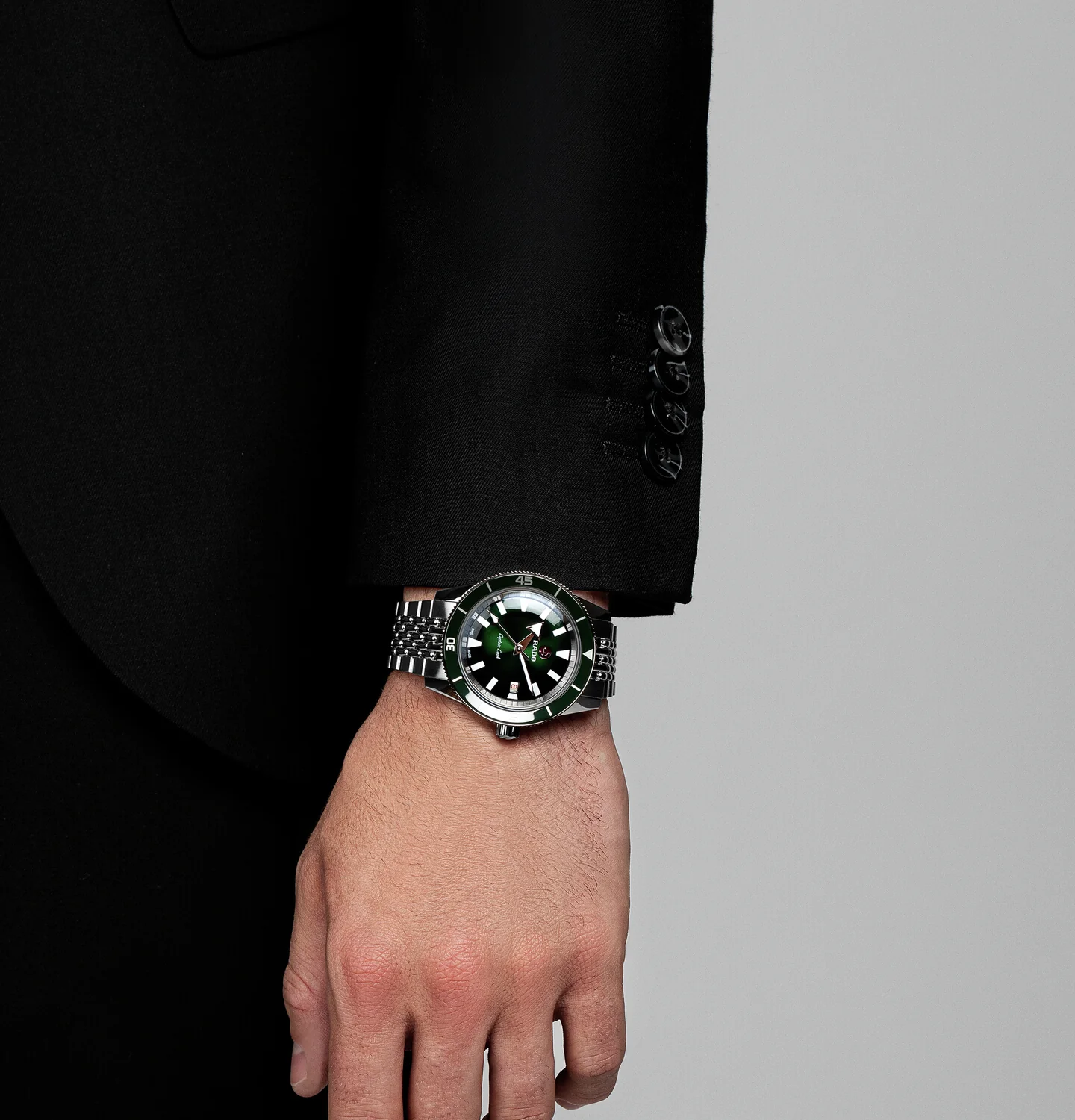 Captain Cook Men Automatic Green Dial Analog Stainless Steel Watch R32505313 - Image 6