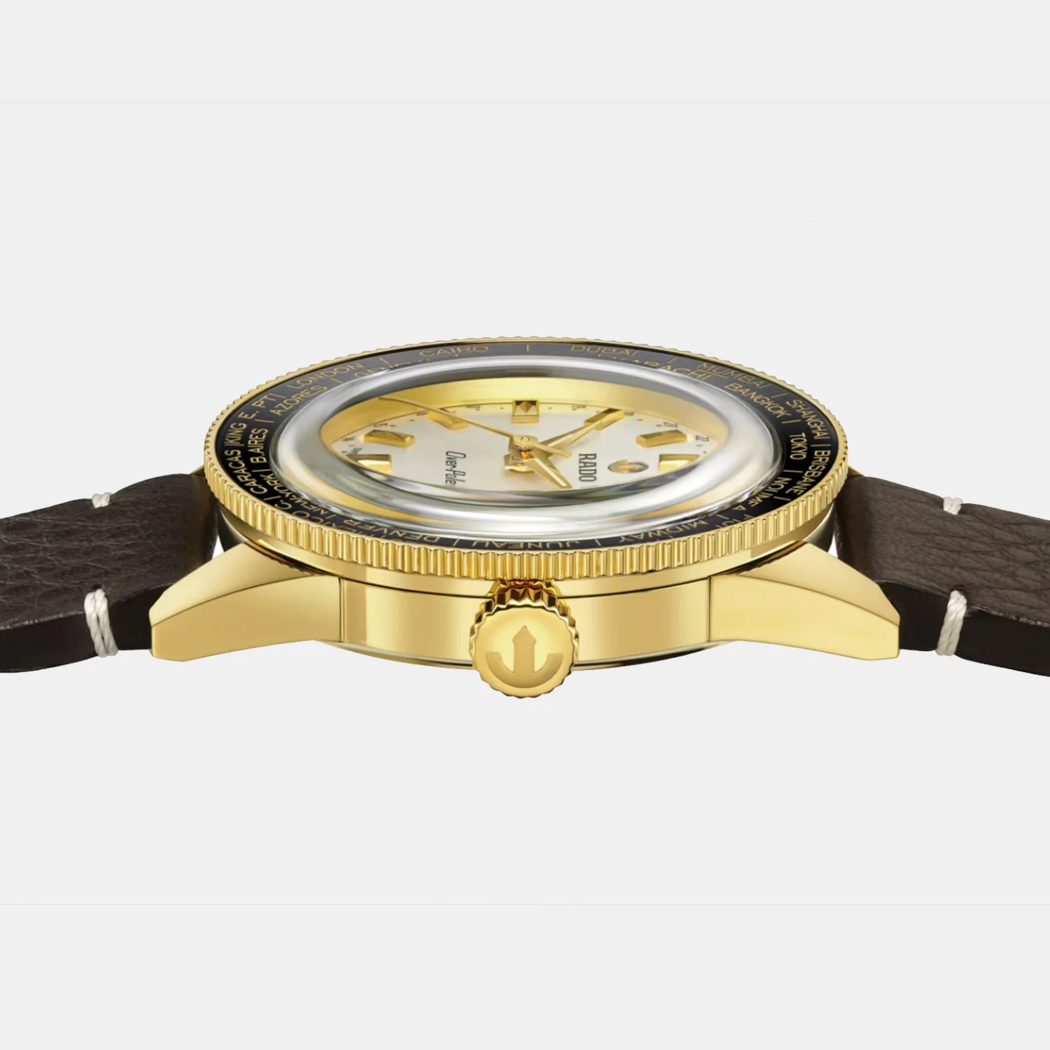 Captain Cook Over-Pole Rado Men Automatic Silver Dial Analog Leather Watch R32193018 - Image 5