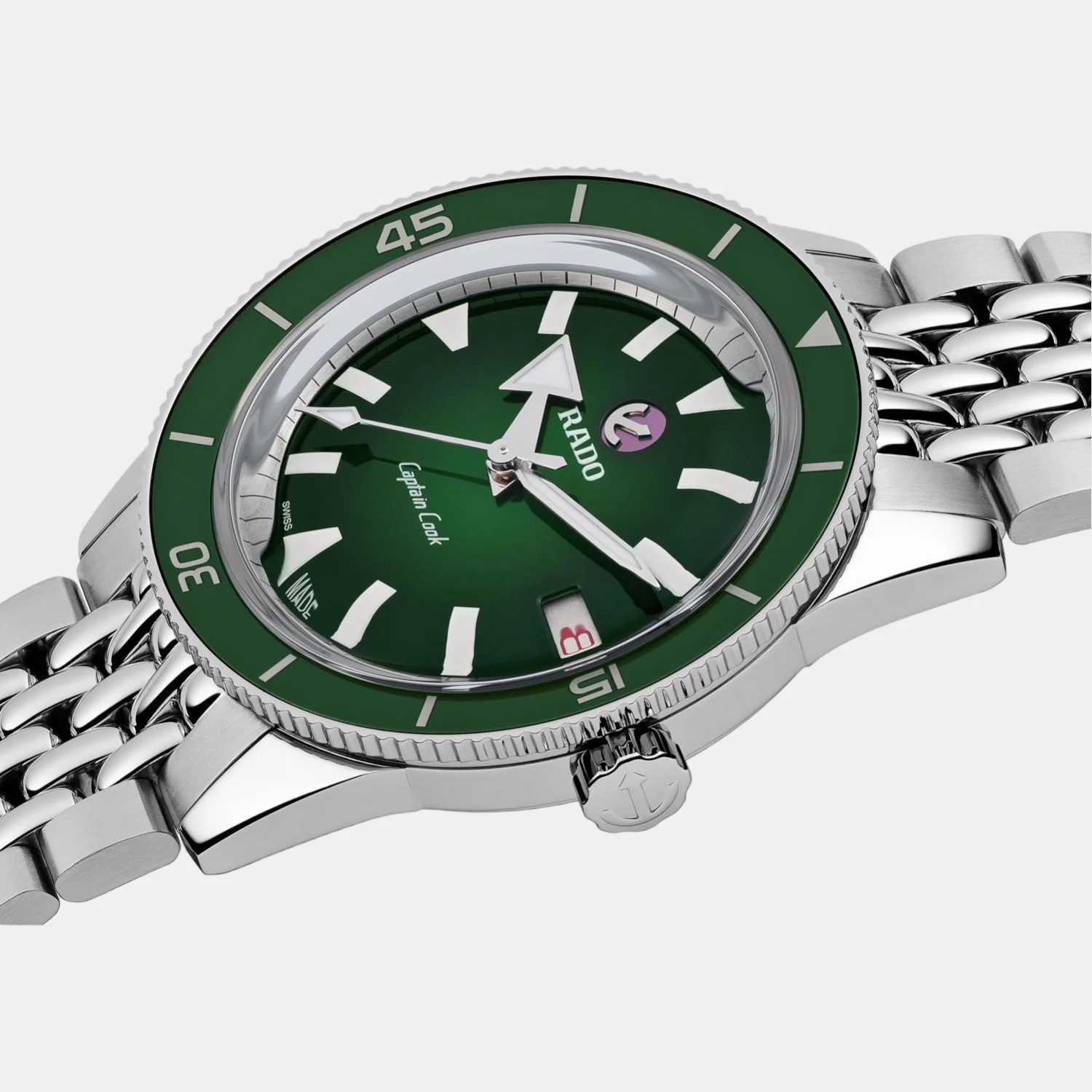 Captain Cook Unisex Automatic Green Dial Analog Stainless Steel Watch R32500323 - Image 2