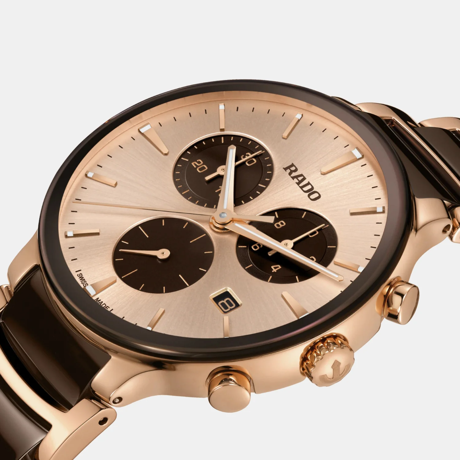 Centrix Men Quartz Champagne Brown Dial Chronograph Stainless Steel Watch R30212402 - Image 2