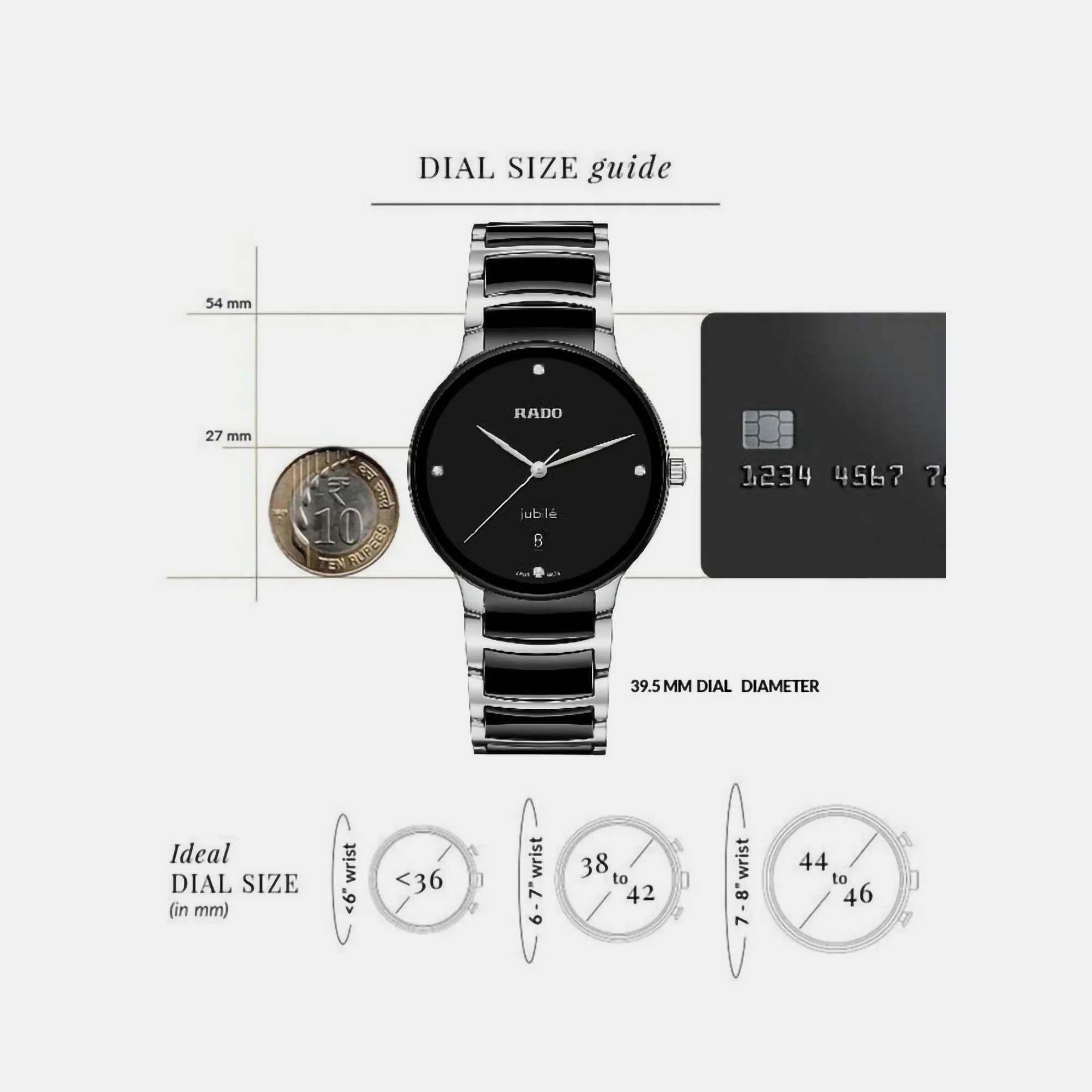 Centrix Unisex Quartz Black Dial Analog Ceramic Watch R30021712 - Image 7