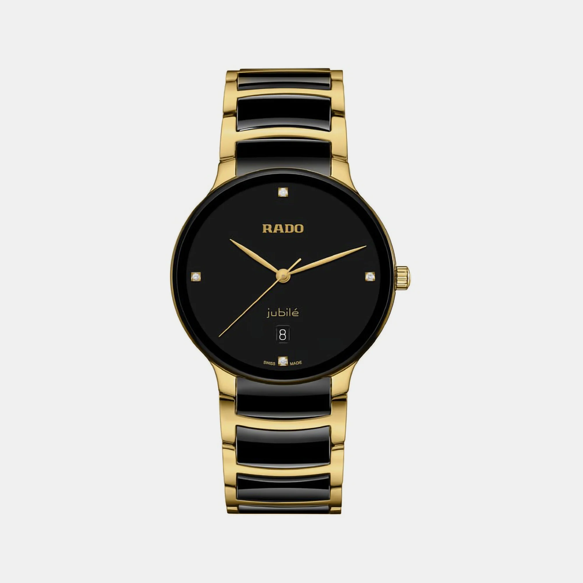 Centrix Unisex Quartz Black Dial Analog Ceramic Watch R30022712 - Image 2
