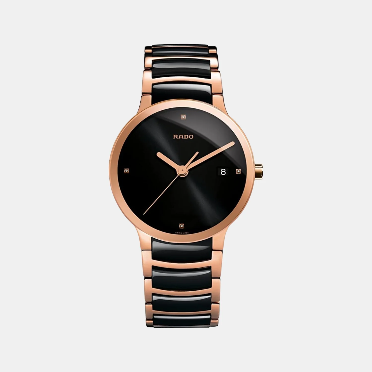 Centrix Unisex Quartz Black Dial Analog Stainless Steel Watch R30554712 - Image 2