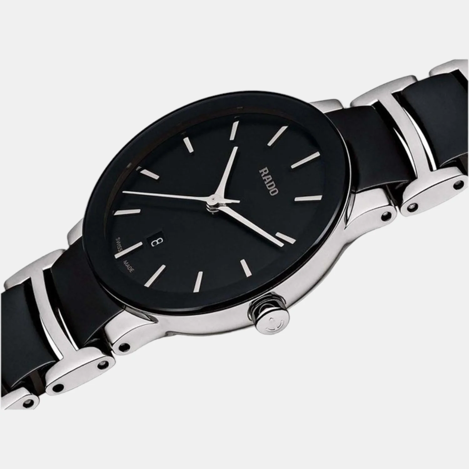 Centrix Unisex Quartz Black Dial Analog Stainless Steel Watch R30935172 - Image 2