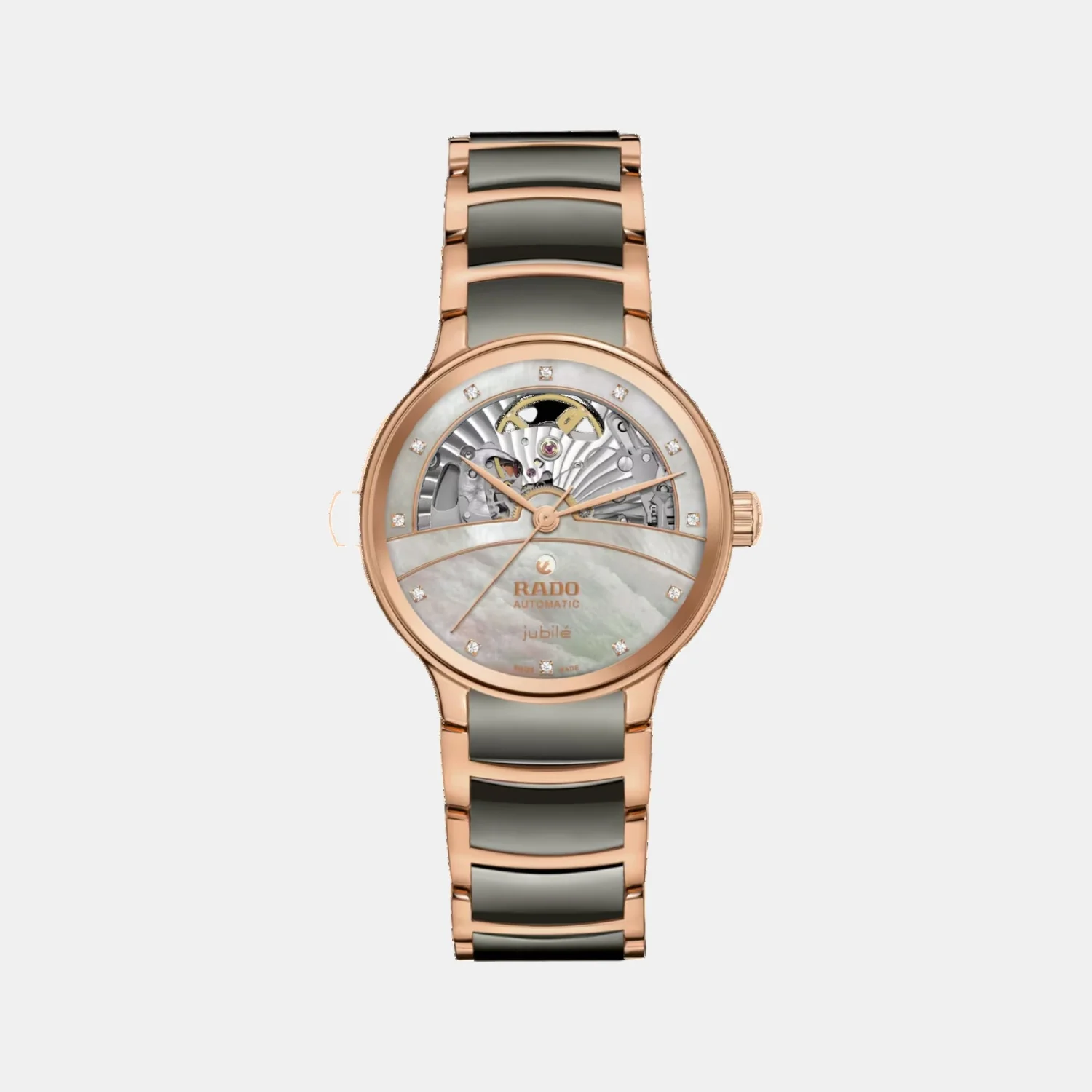 Centrix Women Automatic Silver & Rose Gold Dial Analog Ceramic Watch R30029912 - Image 2