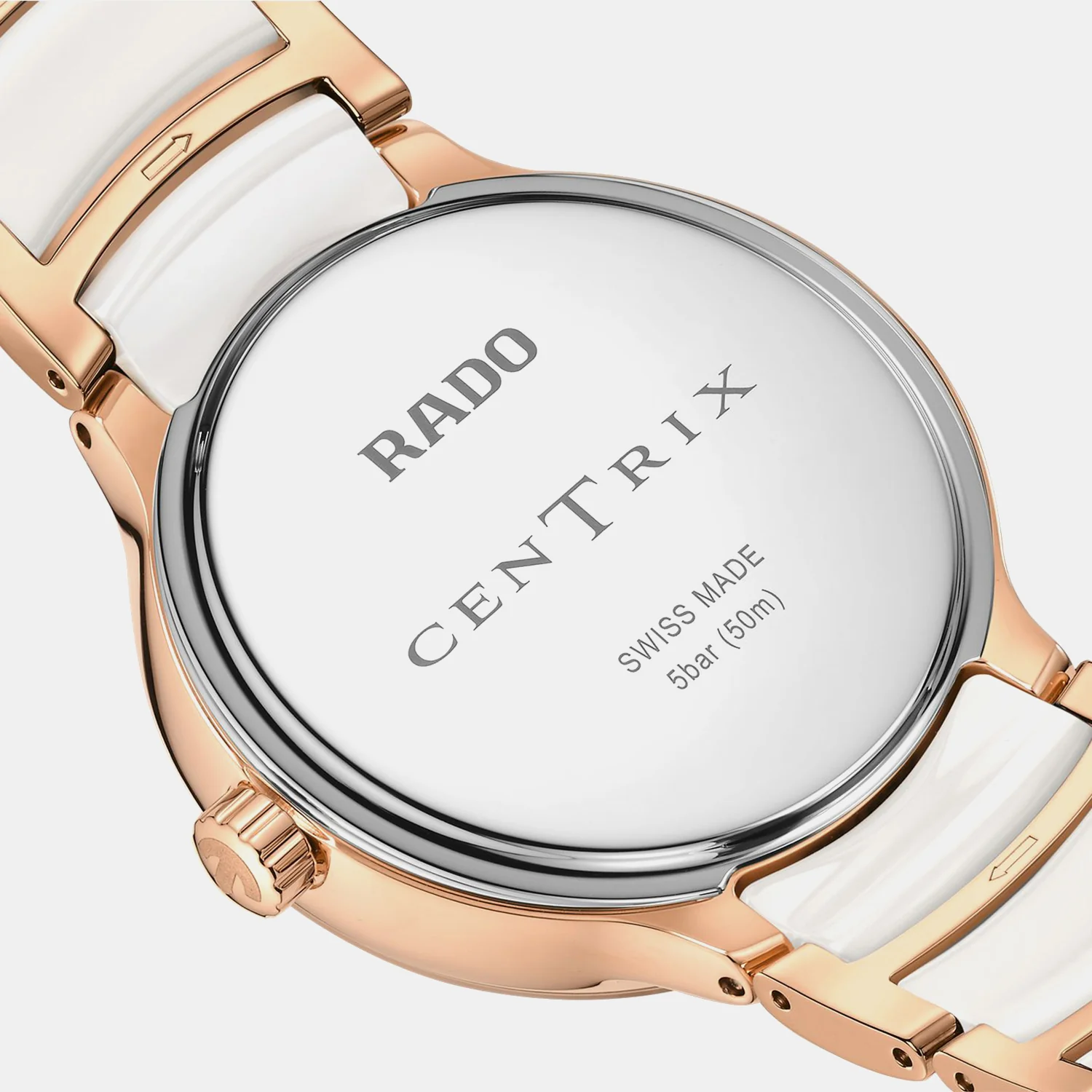 Centrix Moonphase Women Quartz White Mother Of Pearl Dial Analog Ceramic Watch R30232922 - Image 4