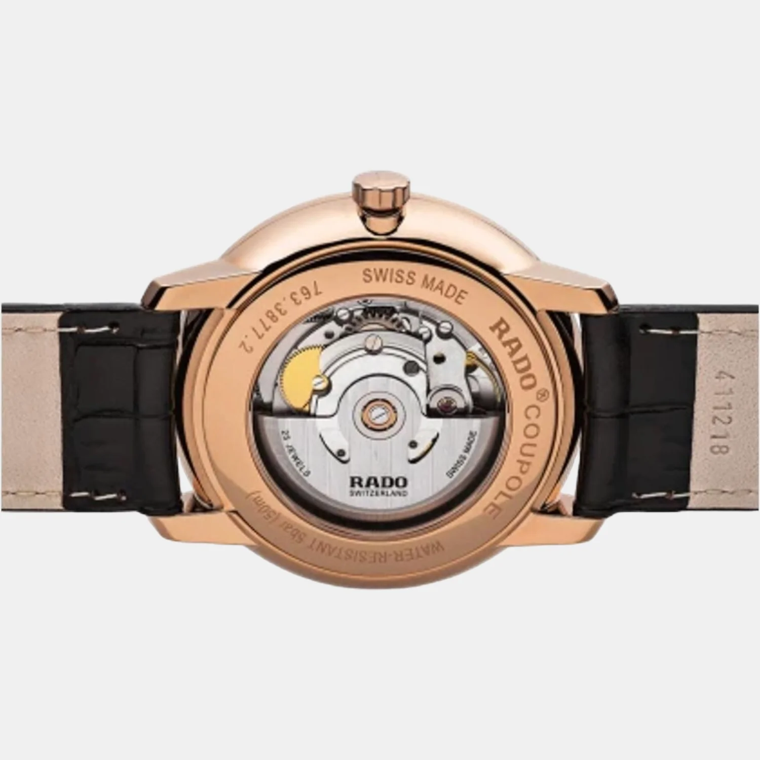 Coupole Men Automatic Black Dial Analog Leather Watch R22877165 - Image 3