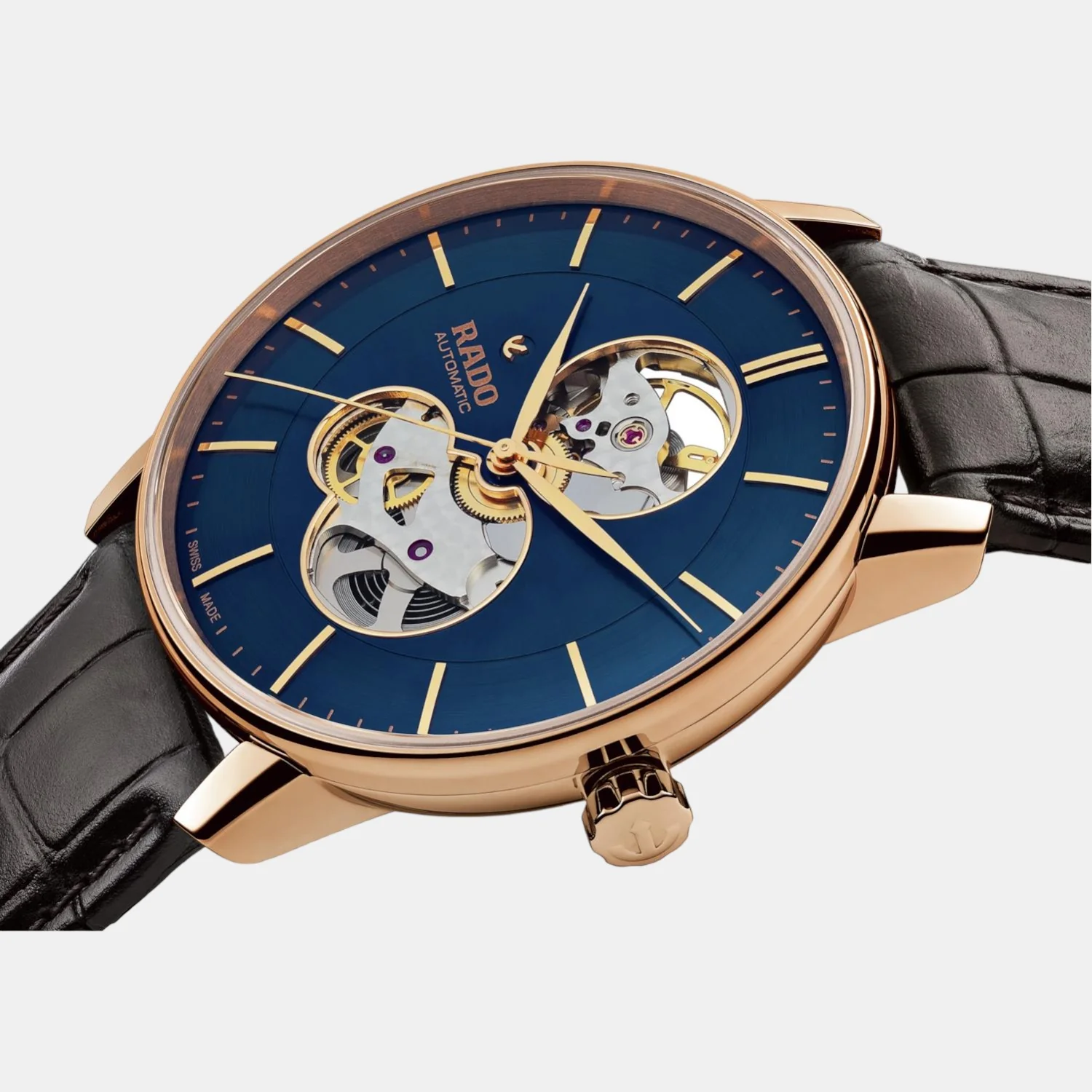 Coupole Men Automatic Blue Dial Analog Leather Watch R22895215 - Image 2