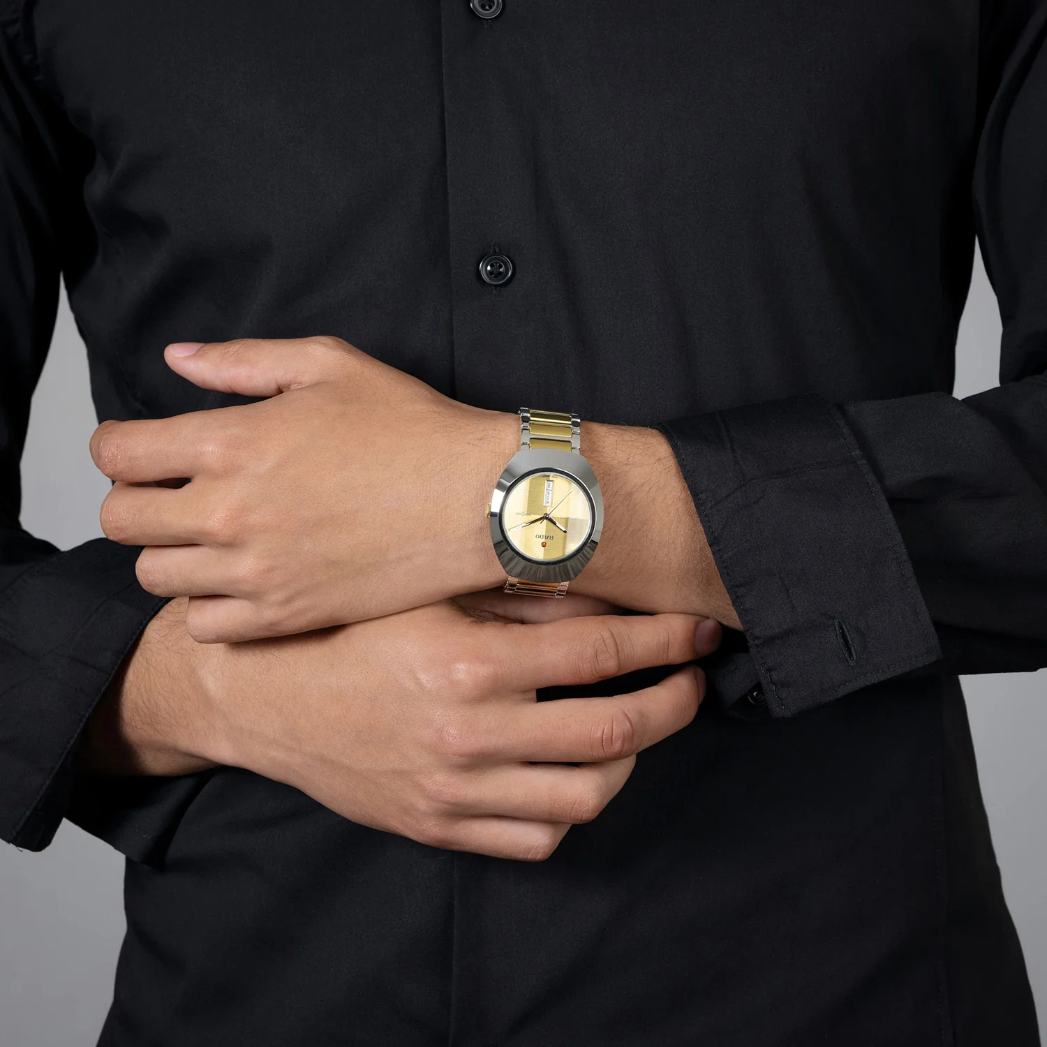 Diastar Men Automatic Yellow Dial Analog Stainless Steel Watch R12160253 - Image 7
