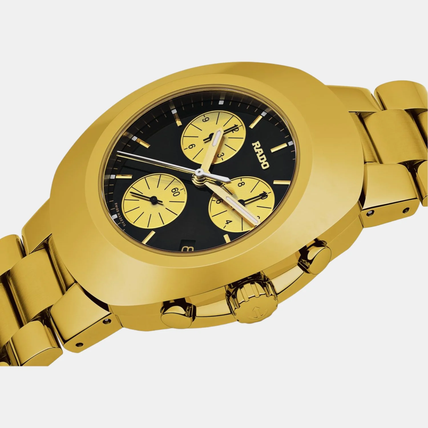 Diastar Men Quartz Black Dial Chronograph Stainless Steel Watch R12949153 - Image 3