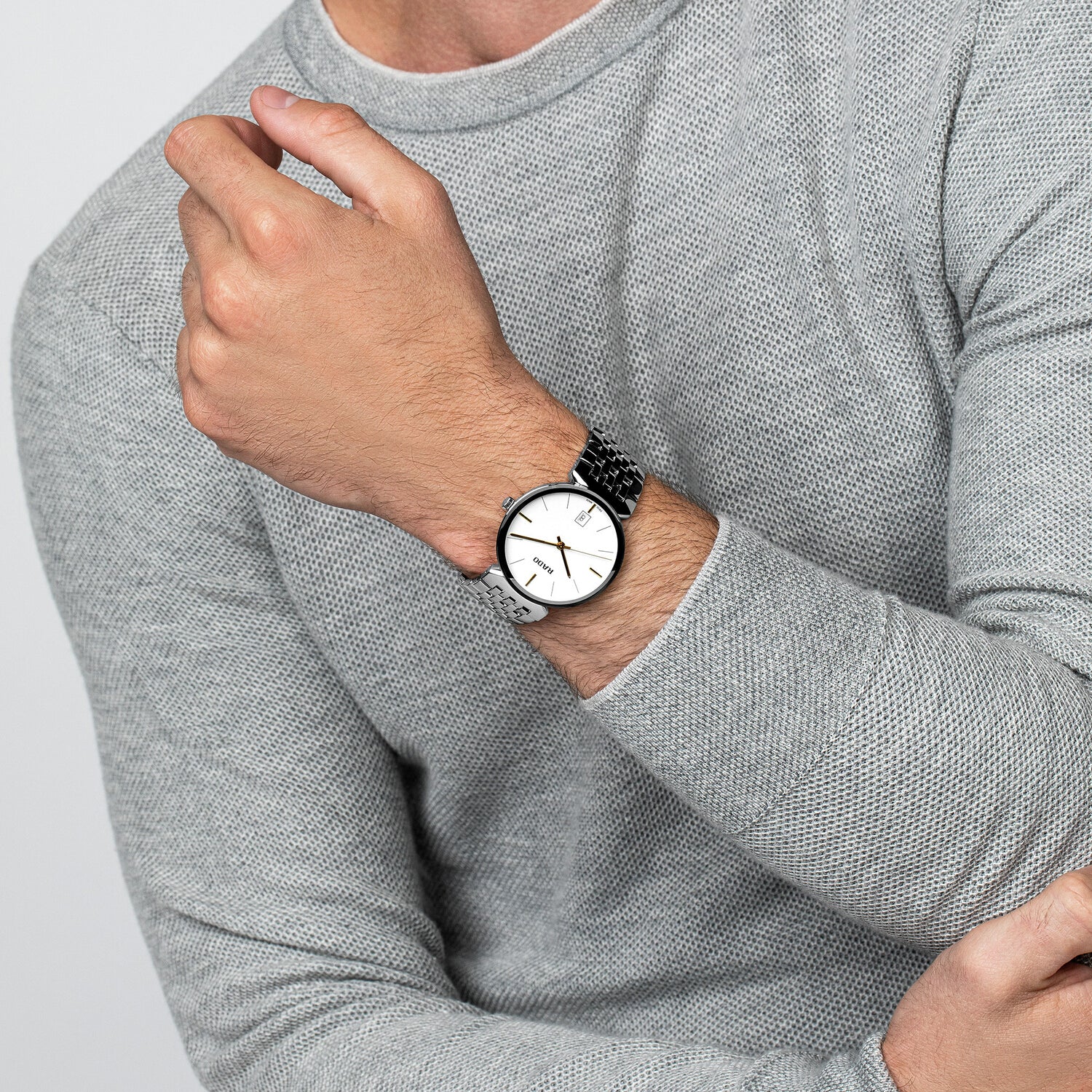 Florence Men Quartz White Dial Analog Stainless Steel Watch R48912013 - Image 5
