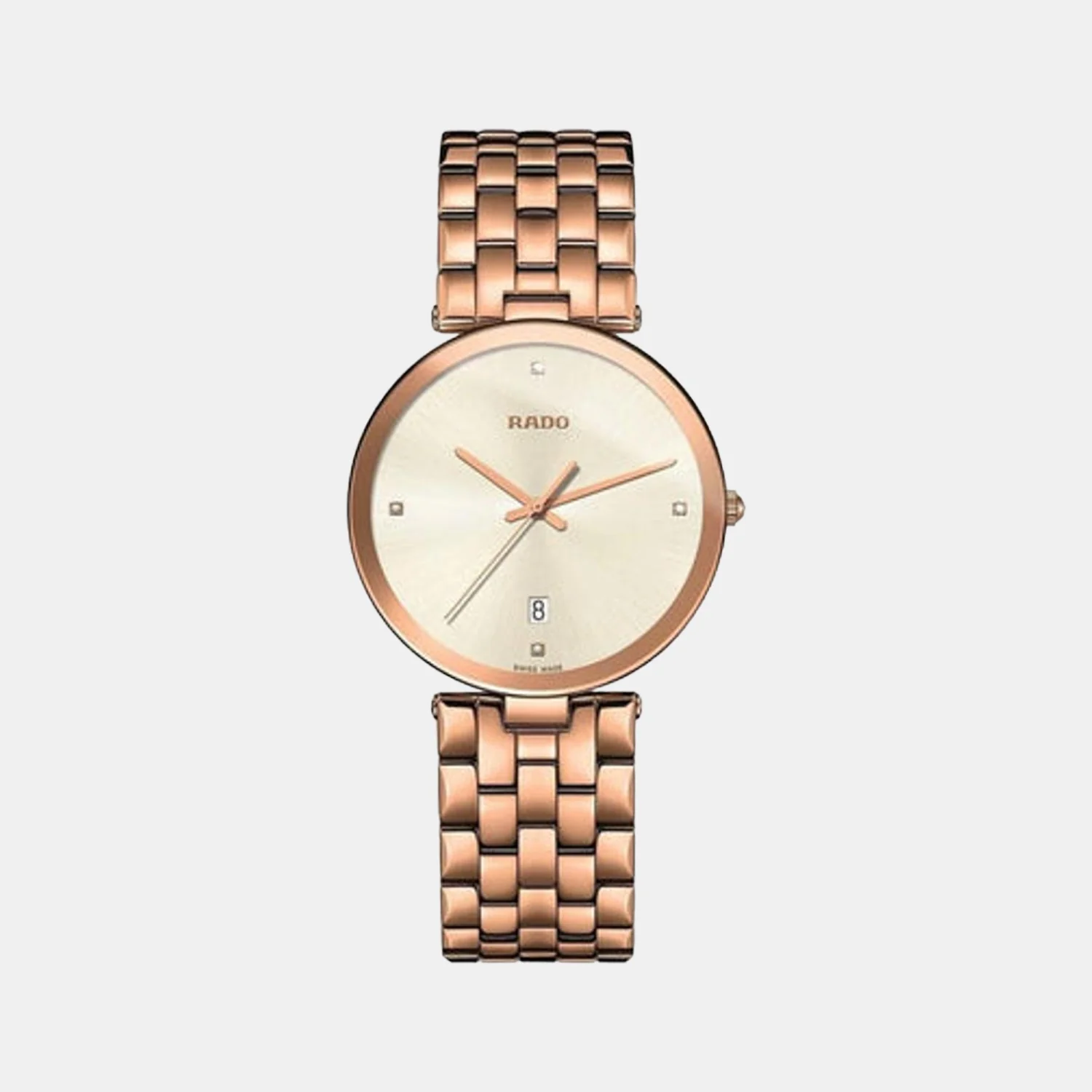 Florence Unisex Quartz Beige Dial Analog Stainless Steel Watch R48869734