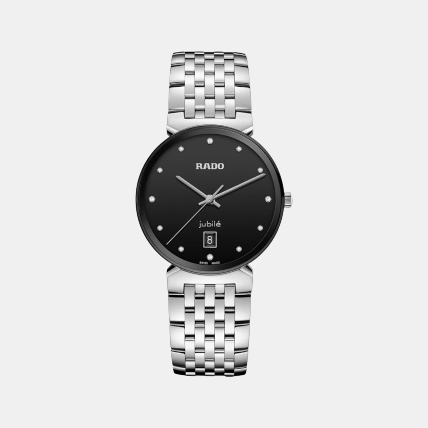 Florence Unisex Quartz Black Dial Analog Stainless Steel Watch R48912733
