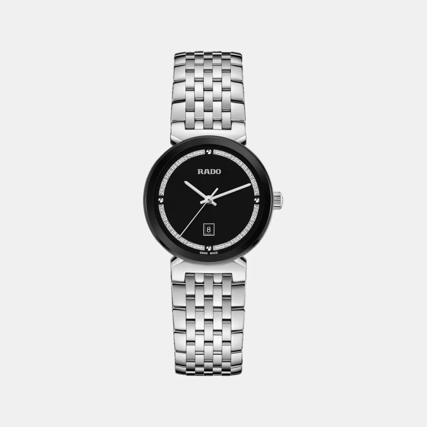 Florence Women Quartz Black Dial Analog Stainless Steel Watch R48913163
