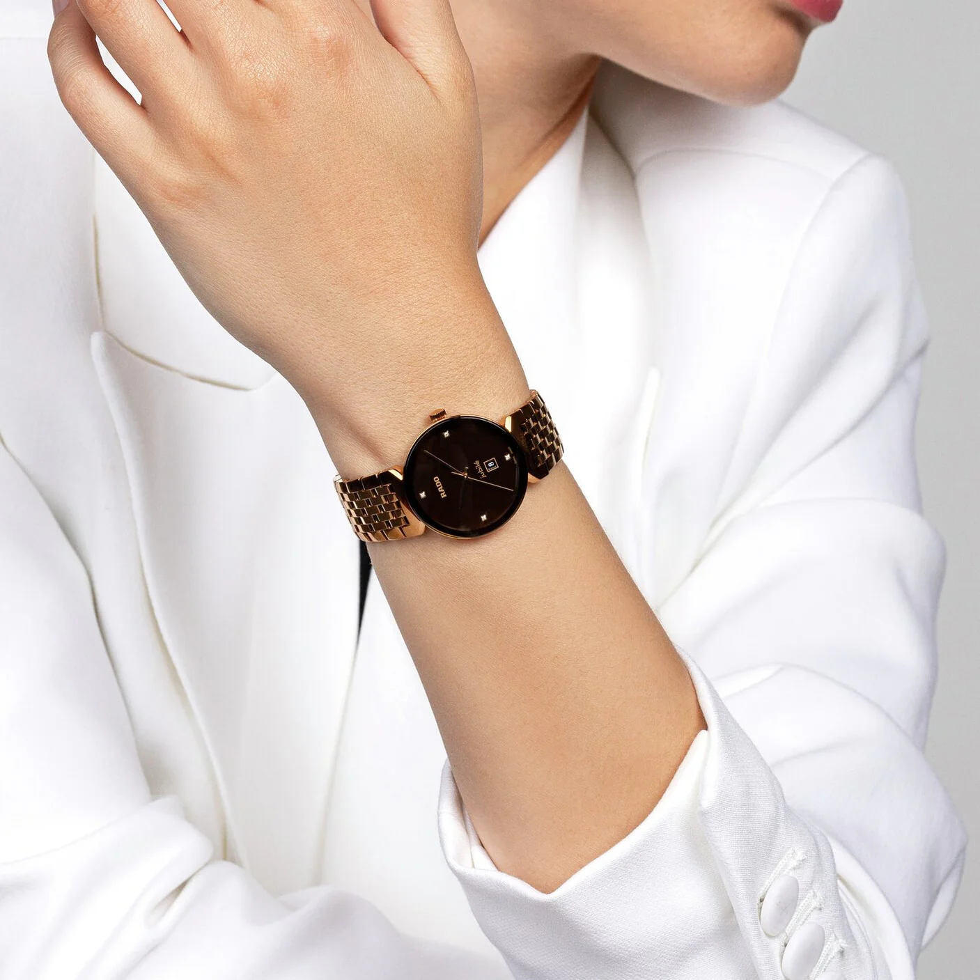 Florence Women Quartz Black Dial Analog Stainless Steel Watch R48917703 - Image 3