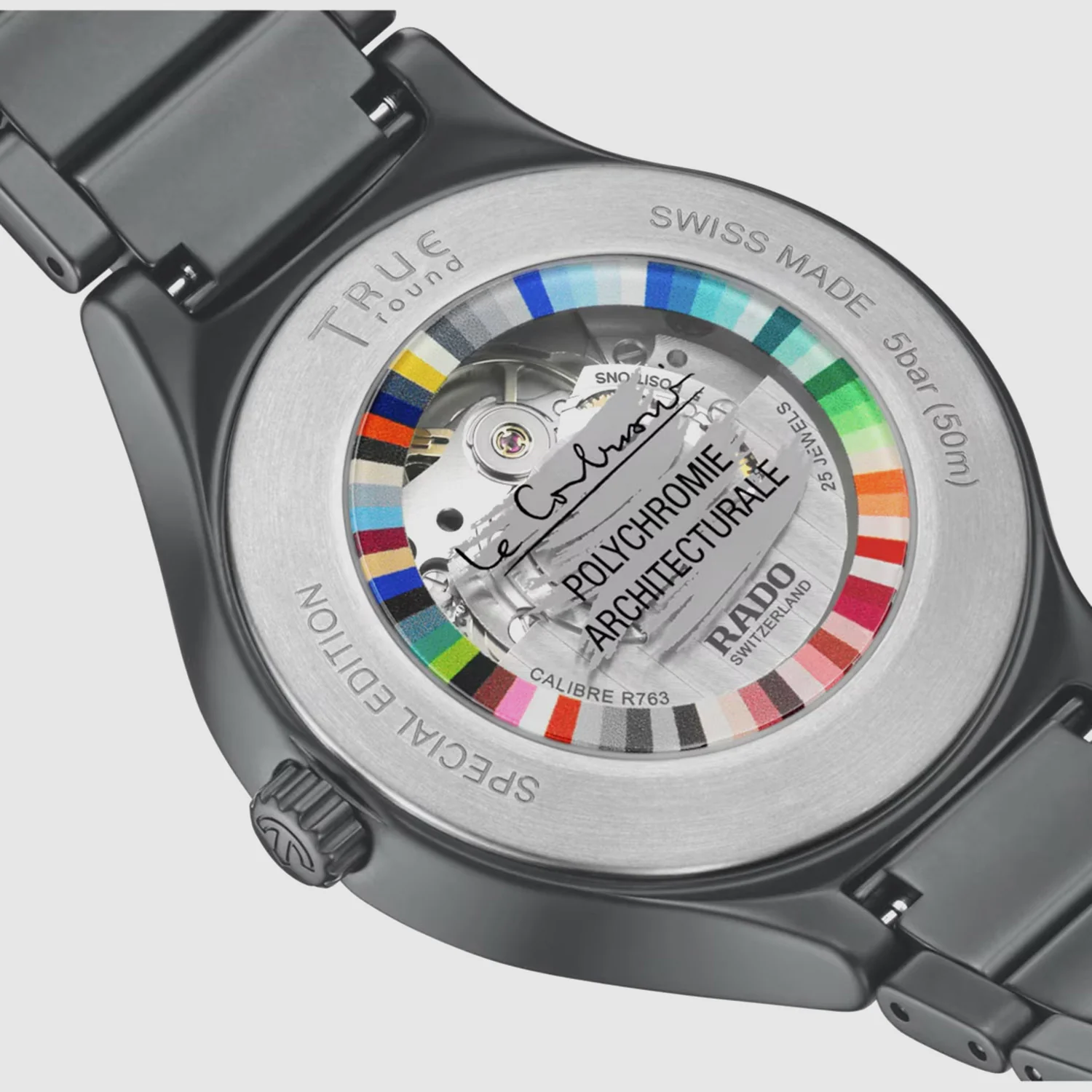 Men Automatic Grey Dial Analog Ceramic Watch R27048162 - Image 4