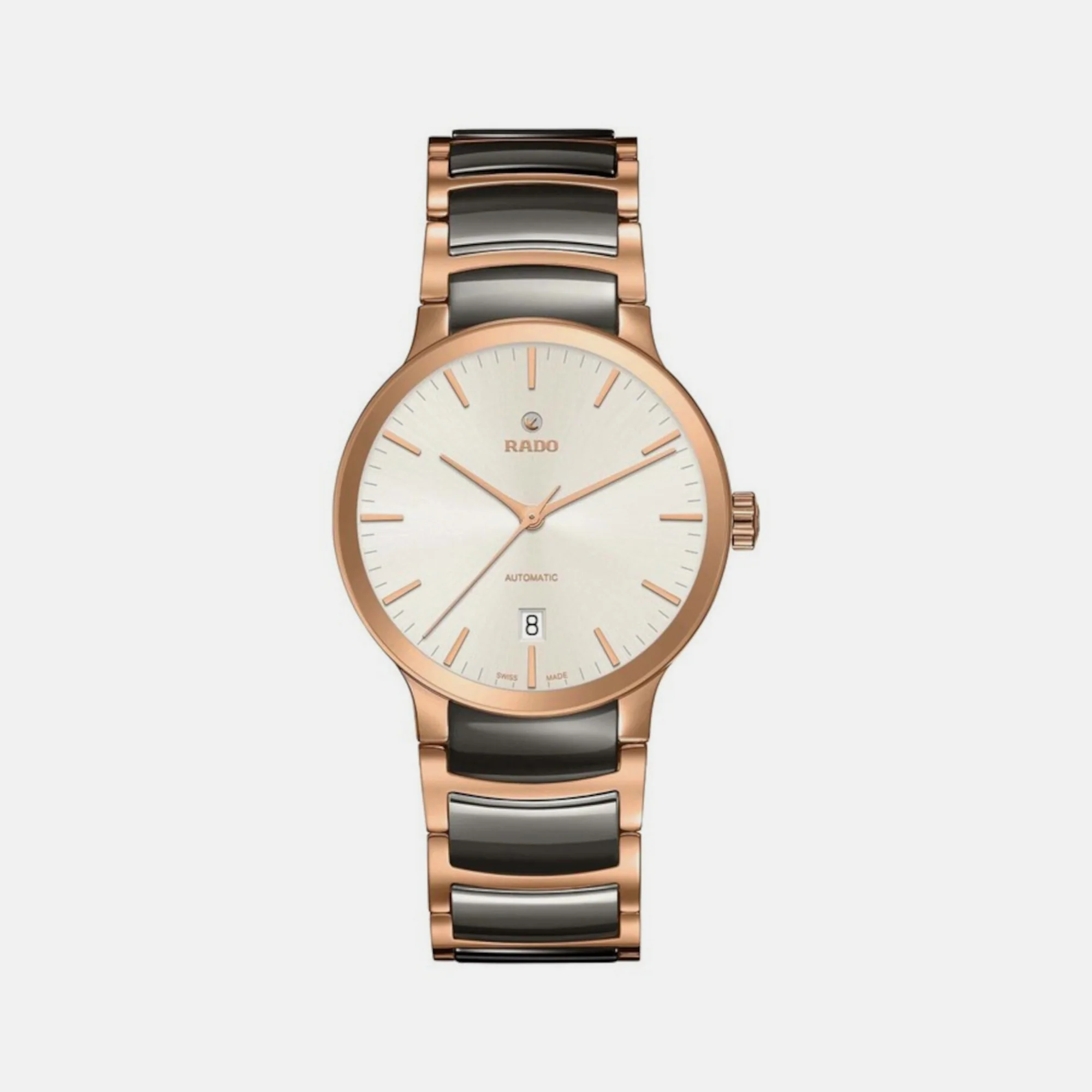 Men Automatic White Dial Analog Stainless Steel Watch R30036022