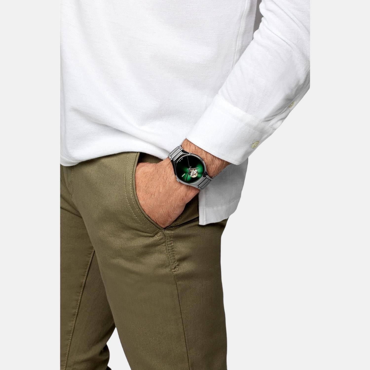 True Round Secret Unisex Automatic Green Dial Analog Ceramic Watch R27108312 - Image 5
