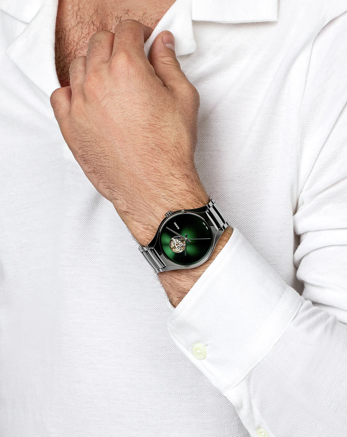 True Round Secret Unisex Automatic Green Dial Analog Ceramic Watch R27108312 - Image 8