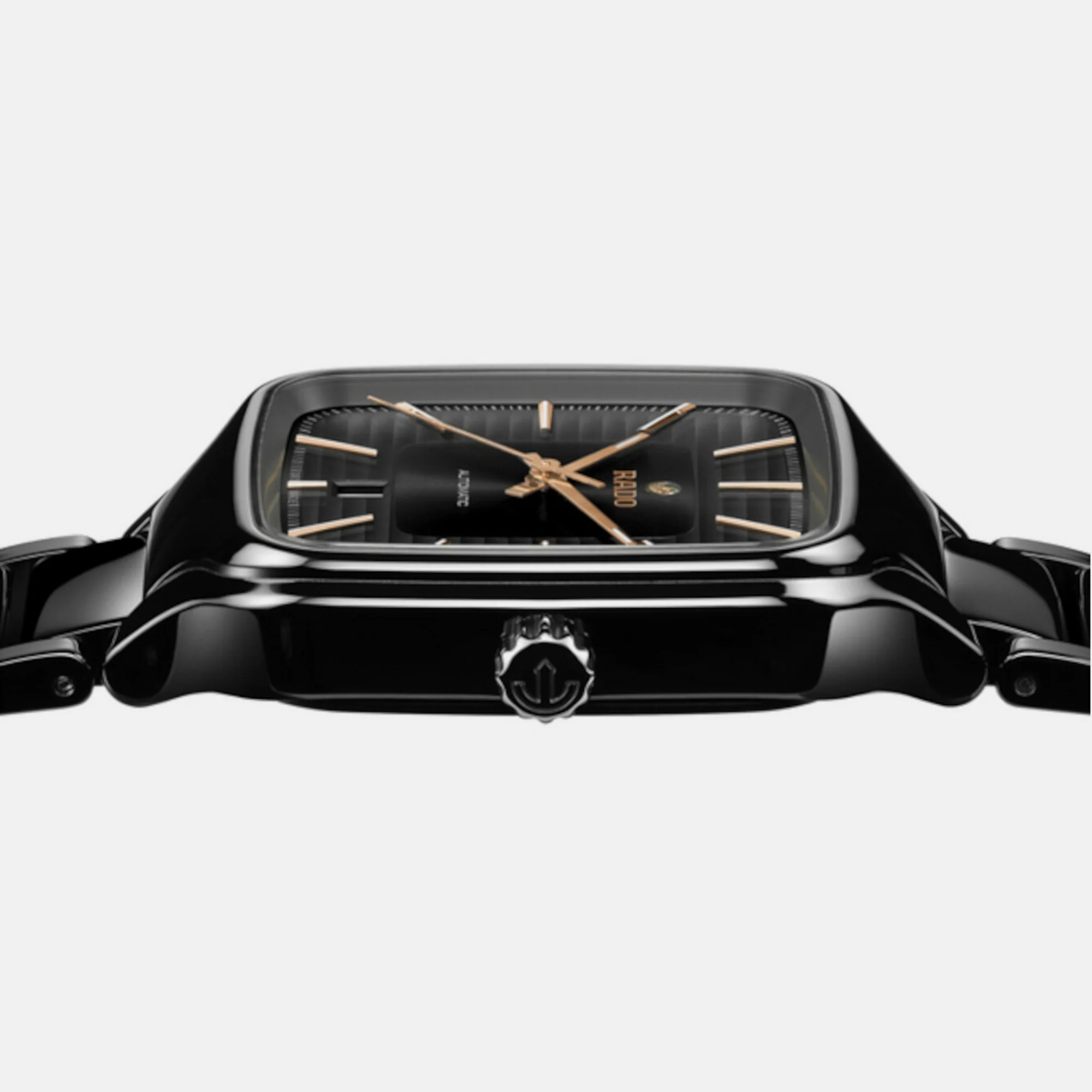 True Square Unisex Automatic Black Dial Analog Ceramic Watch R27078172 - Image 4