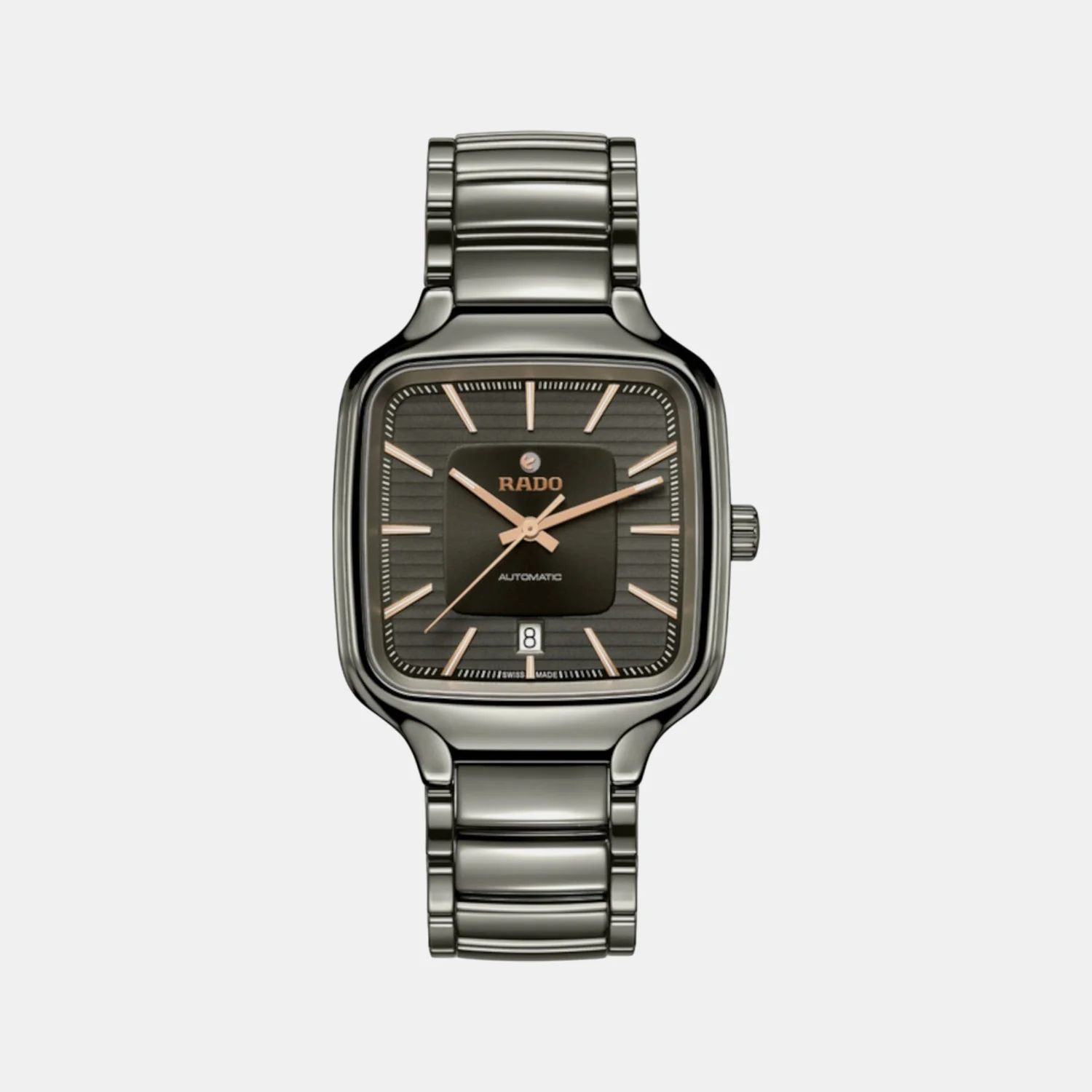 True Square Unisex Automatic Grey Dial Analog Ceramic Watch R27077102