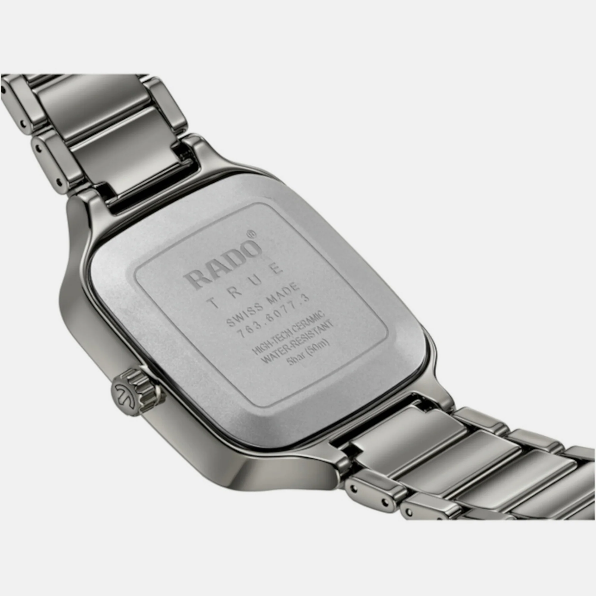 True Square Unisex Automatic Grey Dial Analog Ceramic Watch R27077102 - Image 3