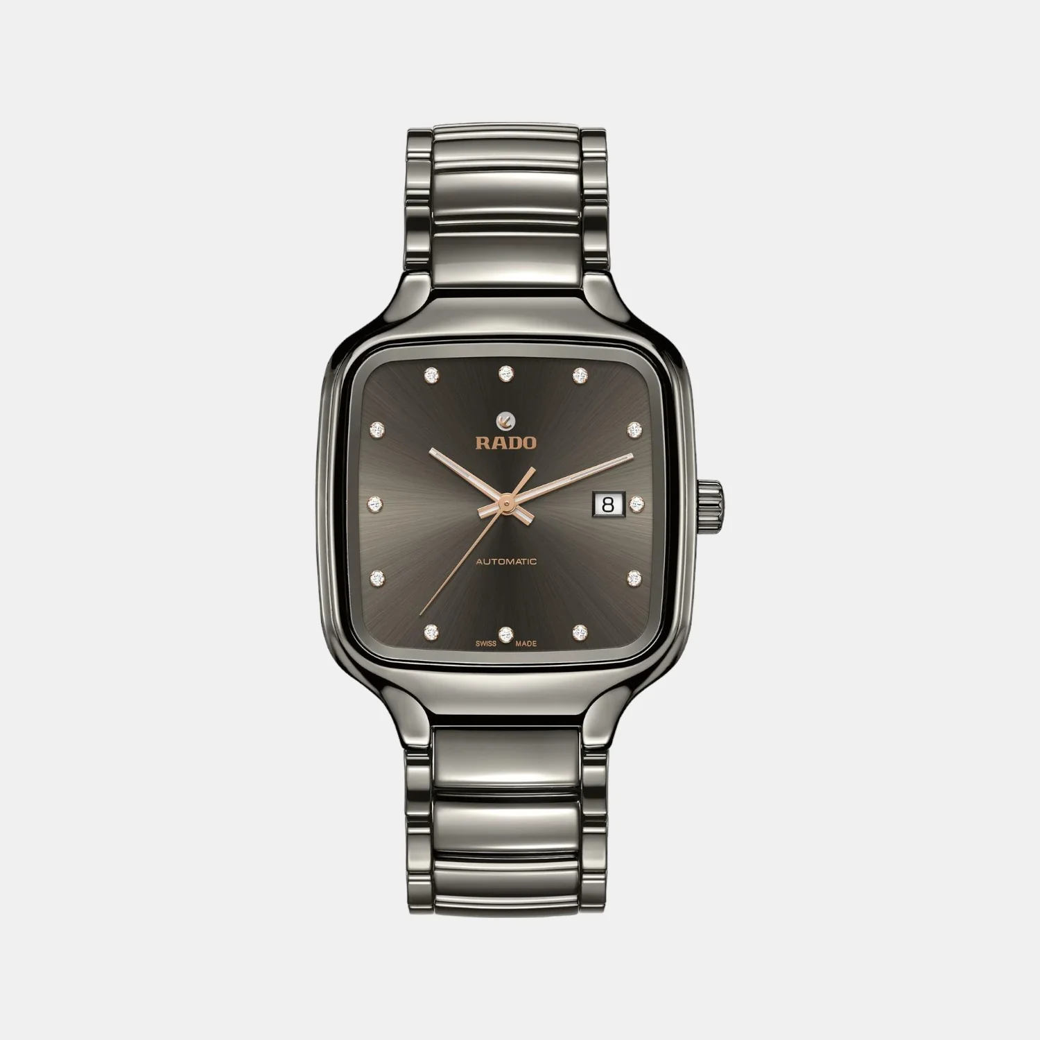 True Square Unisex Automatic Grey Dial Analog Ceramic Watch R27077702
