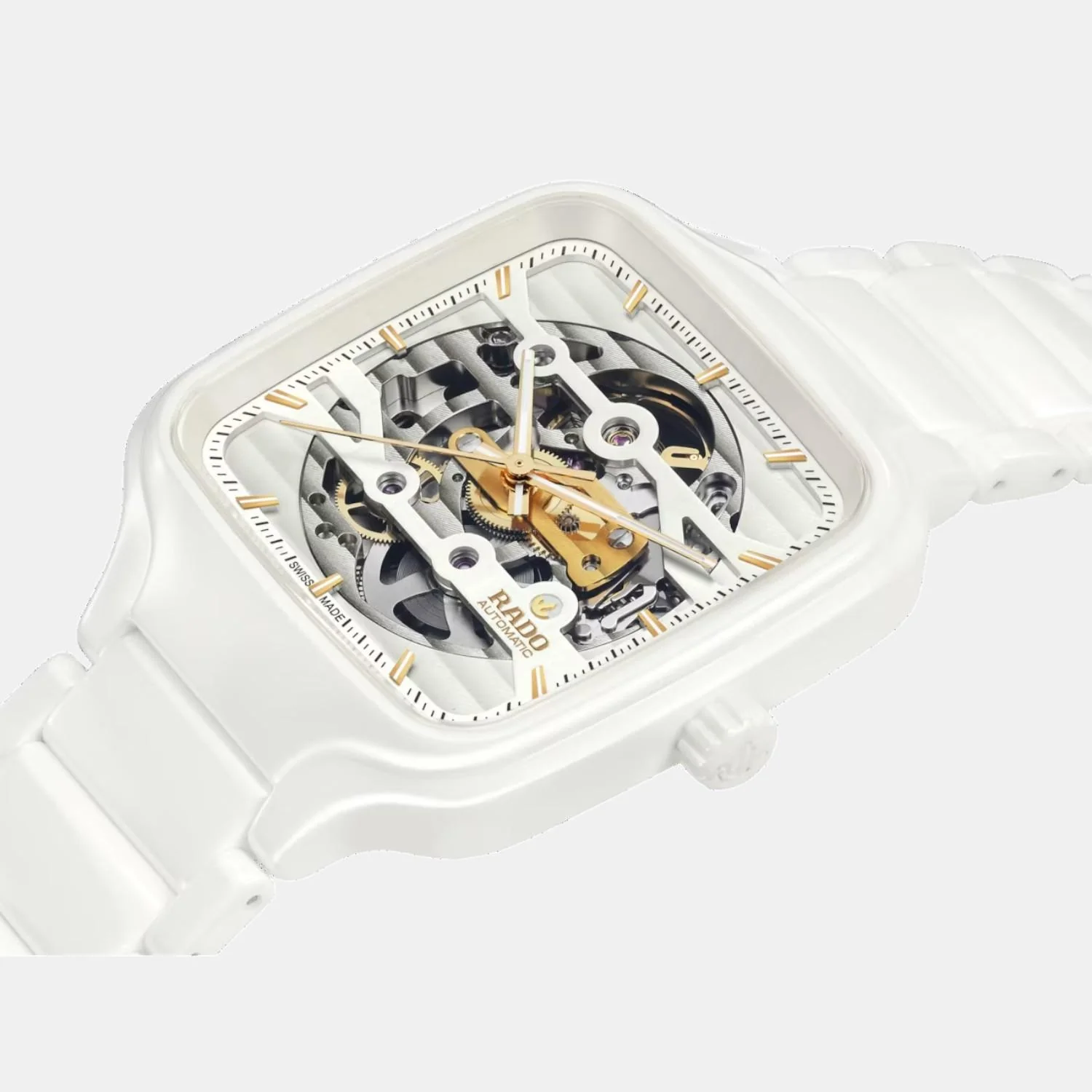 True Square Unisex Automatic White Dial Analog Ceramic Watch R27126012 - Image 3