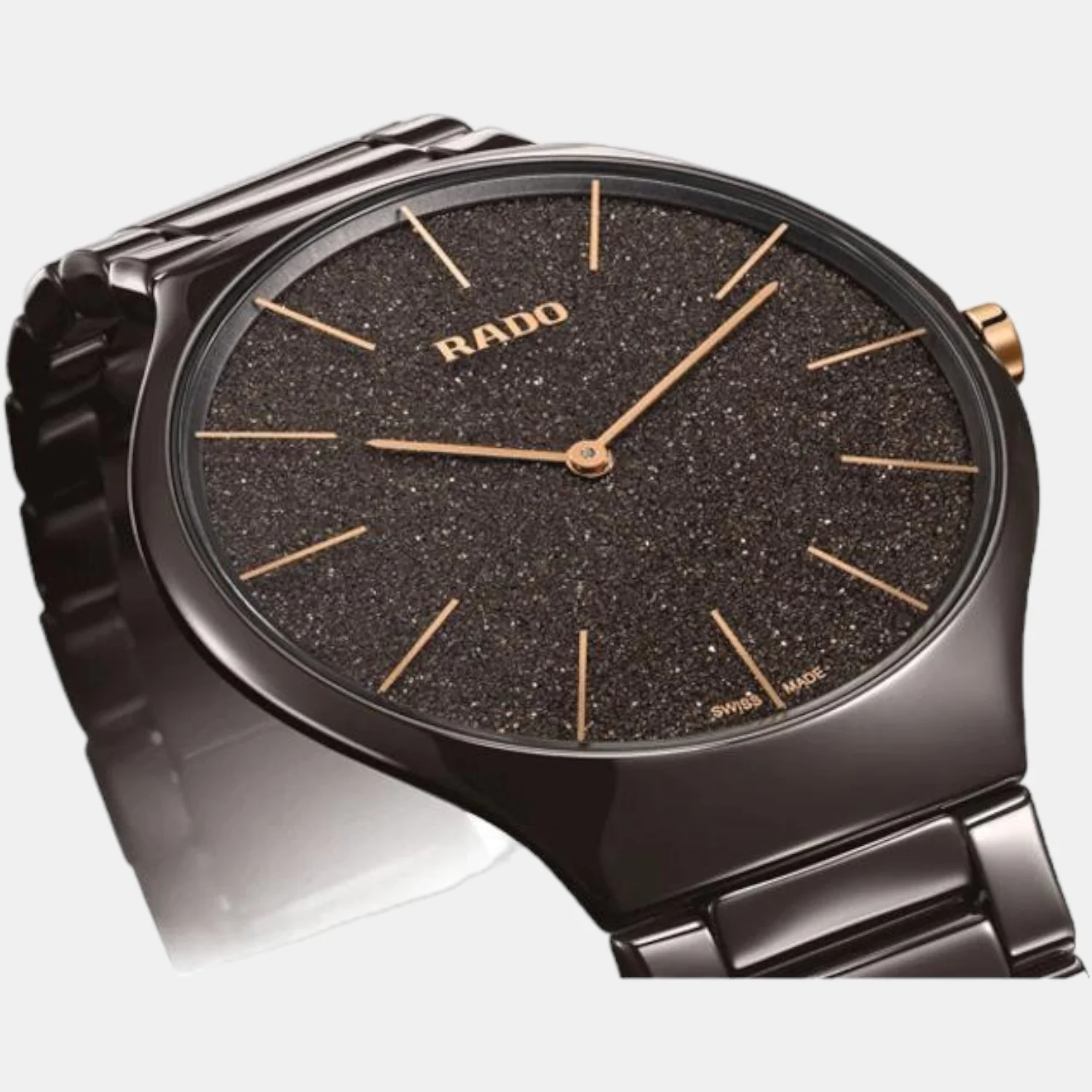 True Thinline Unisex Quartz Brown Dial Analog Stainless Steel Watch R27004302 - Image 3