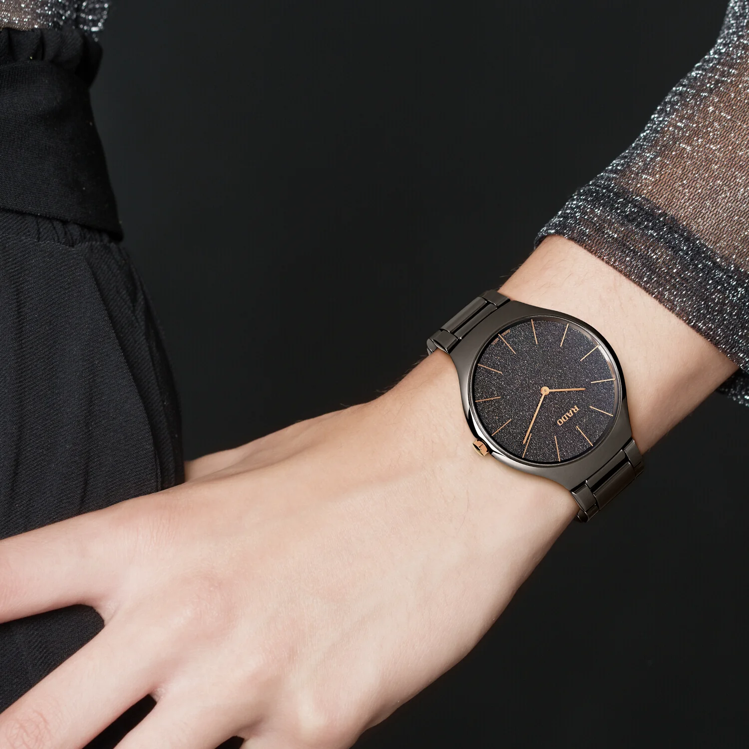 True Thinline Unisex Quartz Brown Dial Analog Stainless Steel Watch R27004302 - Image 5
