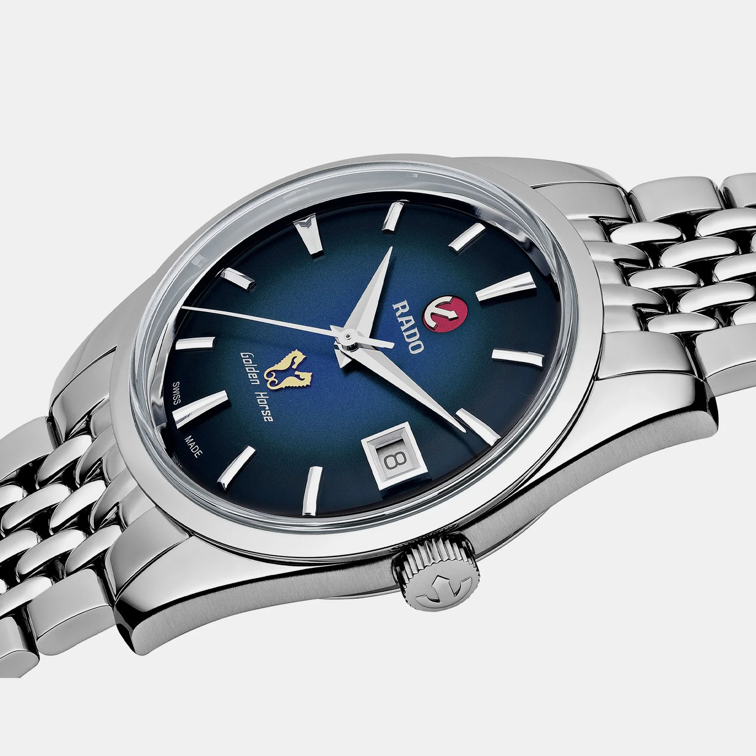 Golden Horse Unisex Automatic Blue Dial Analog Stainless Steel Watch R33930203 - Image 2