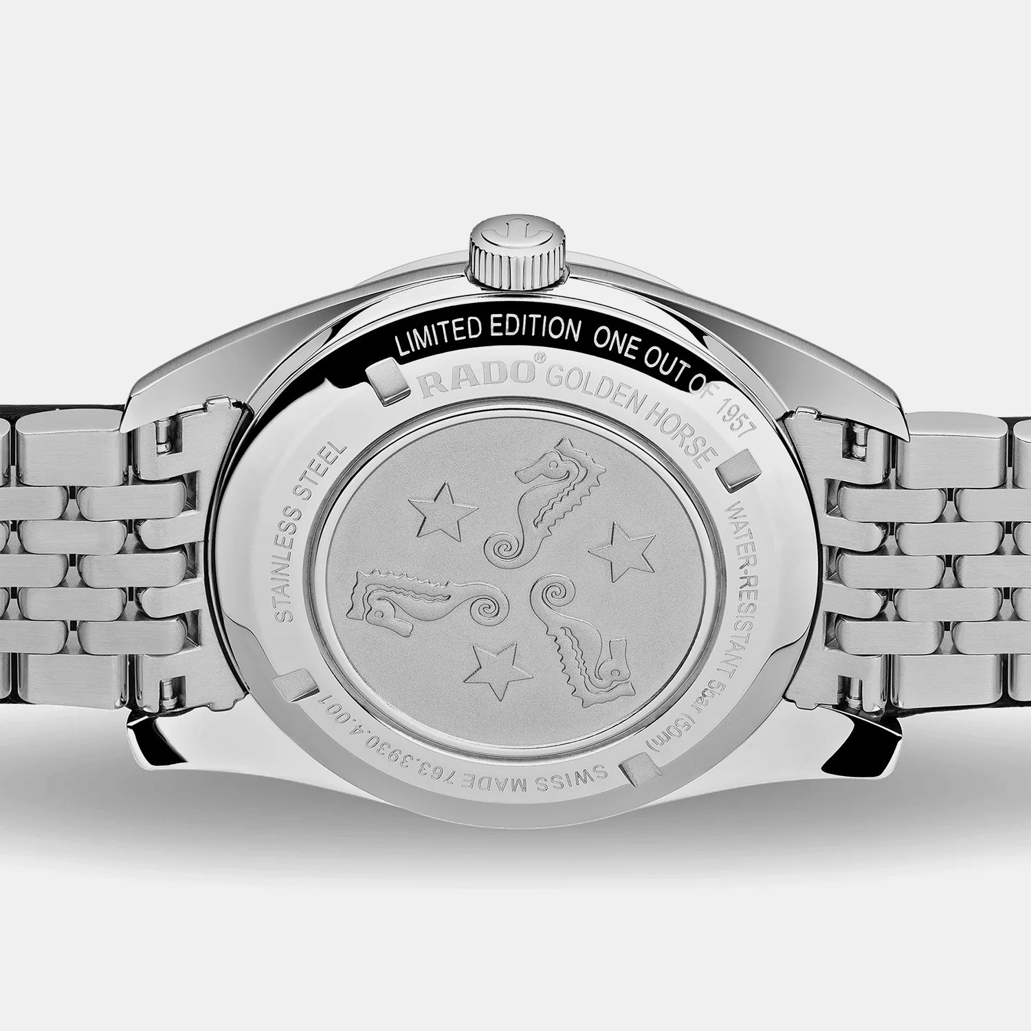 Golden Horse Unisex Automatic Blue Dial Analog Stainless Steel Watch R33930203 - Image 4