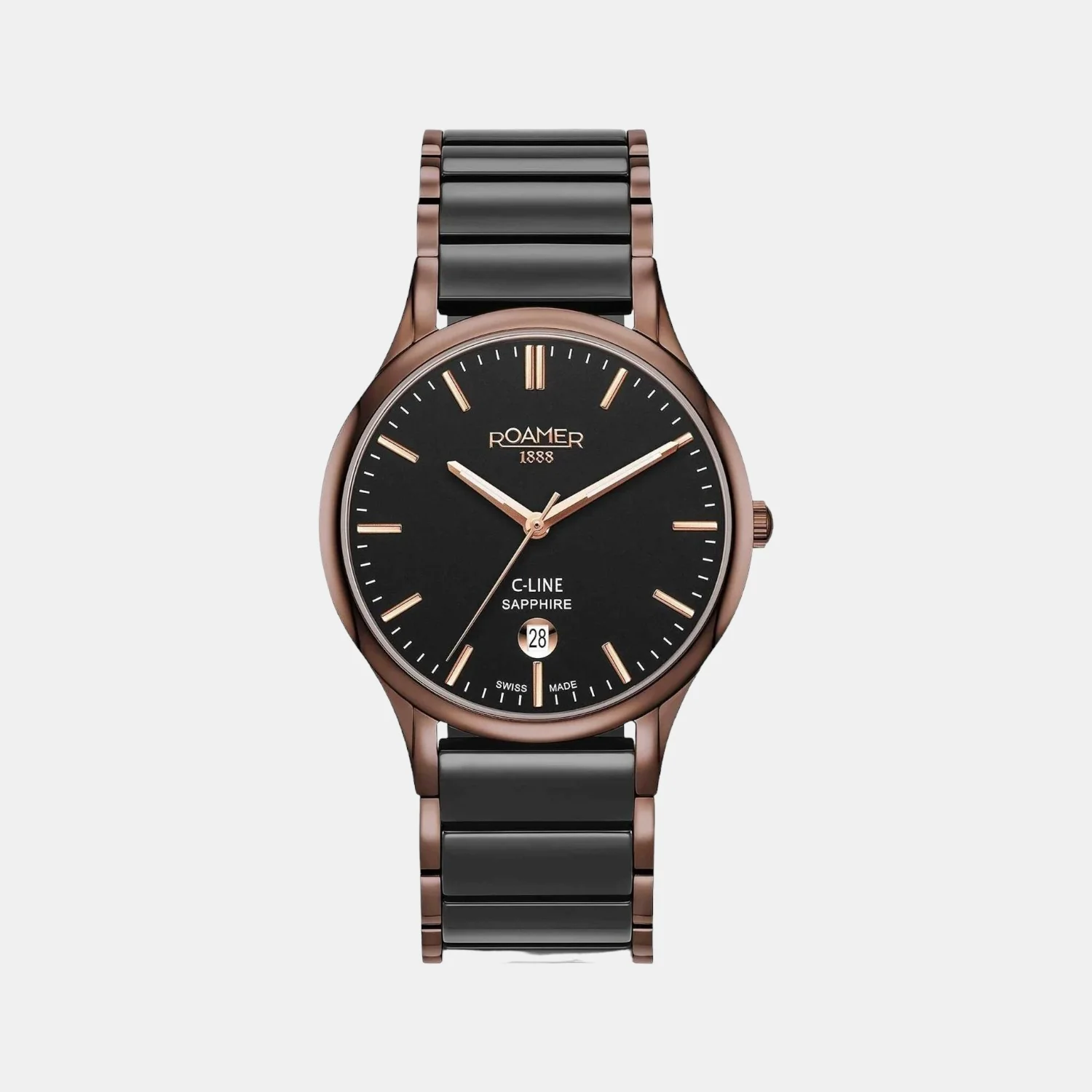 C-Line Men Quartz Black Dial Analog Ceramic Watch 658833 43 55 61