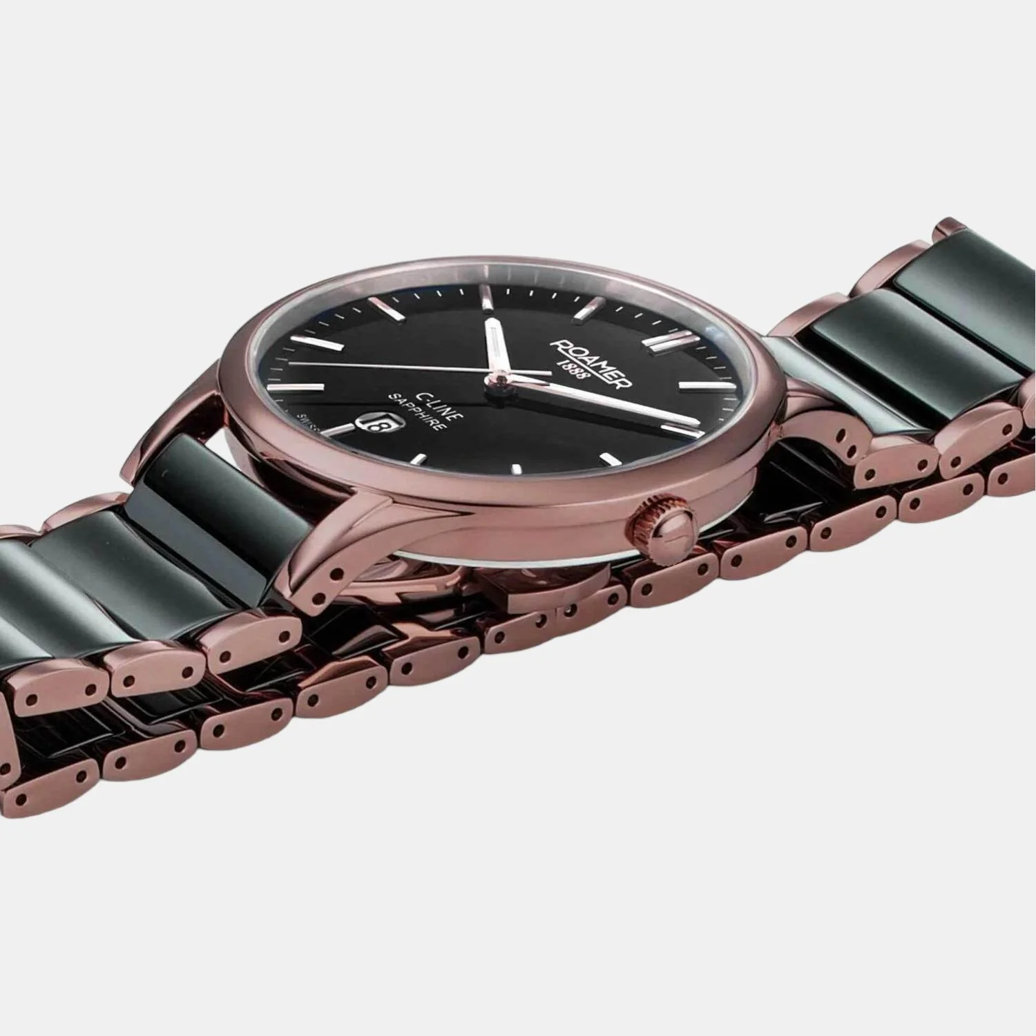 C-Line Men Quartz Black Dial Analog Ceramic Watch 658833 43 55 61 - Image 2