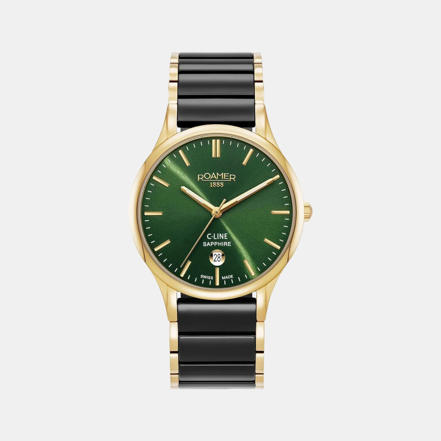C-Line Men Quartz Green Dial Analog Stainless Steel Watch 658833 48 75 61