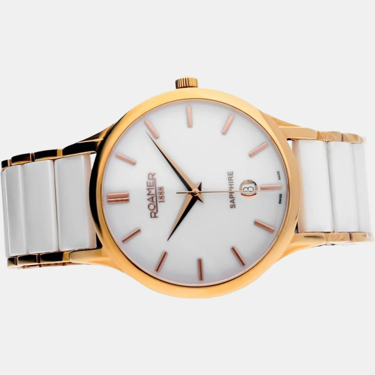 C-Line Men Quartz White Dial Analog Ceramic Watch 657833 49 25 60 - Image 2