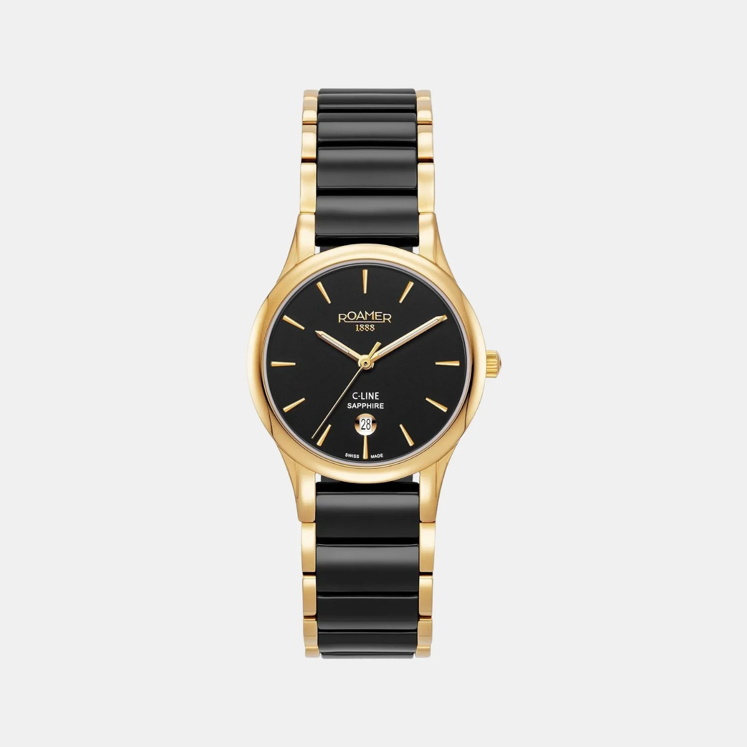 C-Line Women Quartz Black Dial Analog Stainless Steel Watch 658844 48 55 61