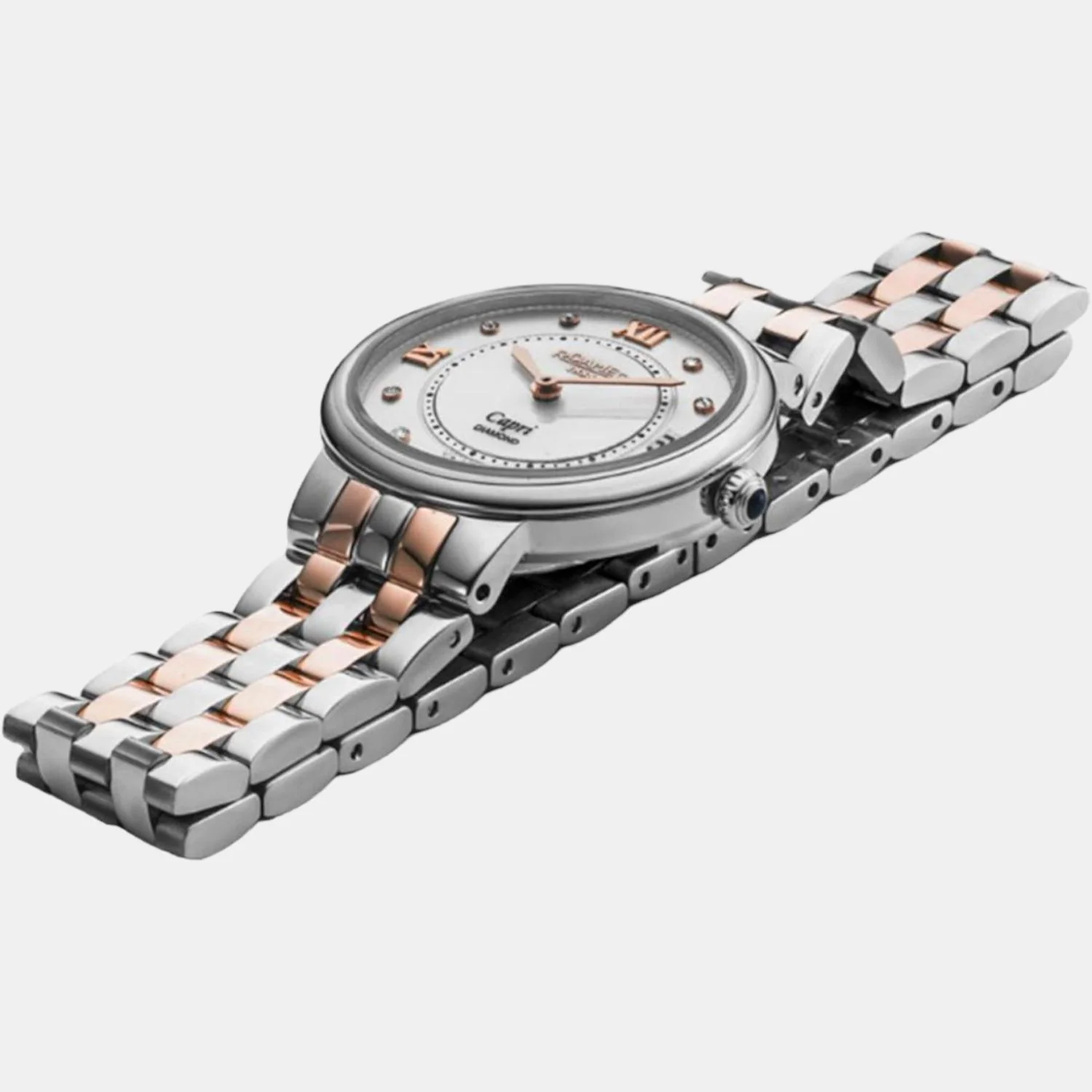 Capri Diamond Women Quartz White Dial Analog Stainless Steel Watch 859845 49 29 50 - Image 4