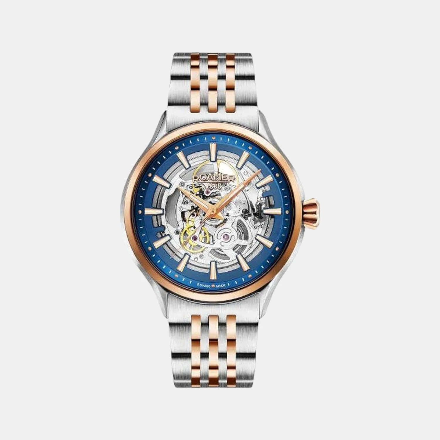 Competence Skeleton Men Automatic Blue Dial Analog Stainless Steel Watch 101663 47 45 10N - Image 3