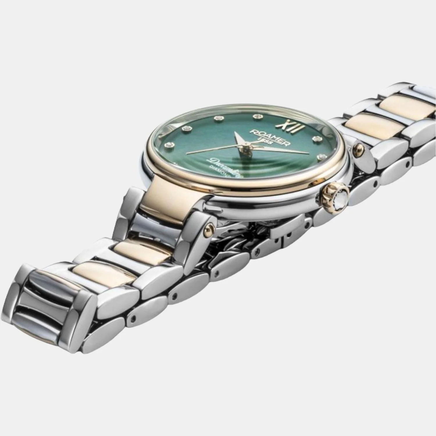 Dreamline Diamond Women Quartz Green Dial Analog Stainless Steel Watch 857847 47 79 50 - Image 3