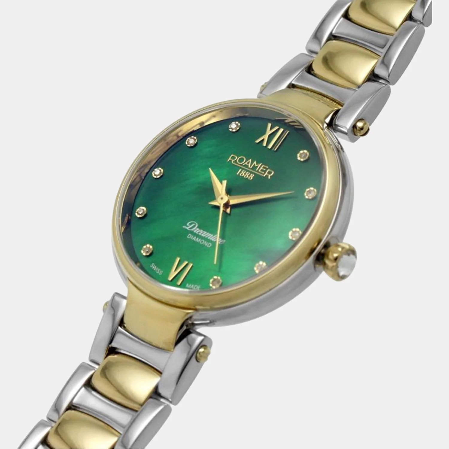 Dreamline Diamond Women Quartz Green Dial Analog Stainless Steel Watch 857847 47 79 50 - Image 7