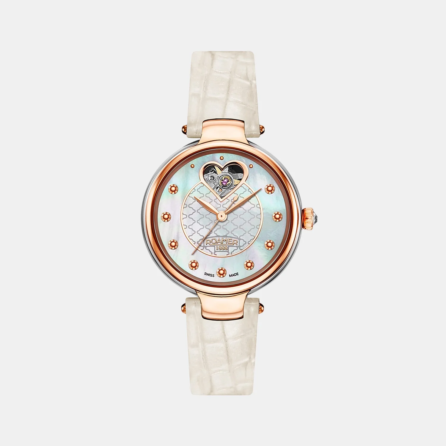 Dreamline I Women Quartz White Mother Of Pearl Dial Analog Leather Watch 557661 46 19 05