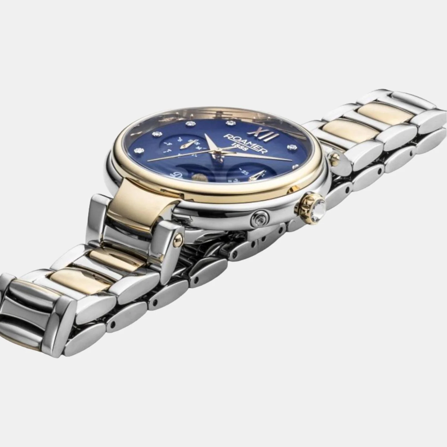 Dreamline Moonphase Women Quartz Blue Dial Analog Stainless Steel Watch 858801 48 49 50 - Image 3
